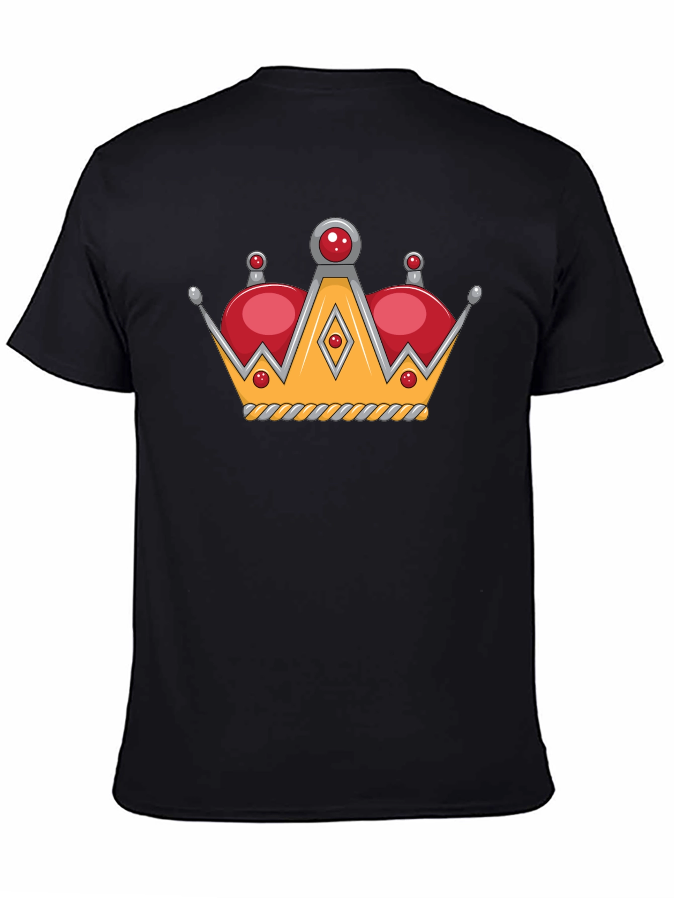 Black Crown Graphic Tee - Novelty Design view 4
