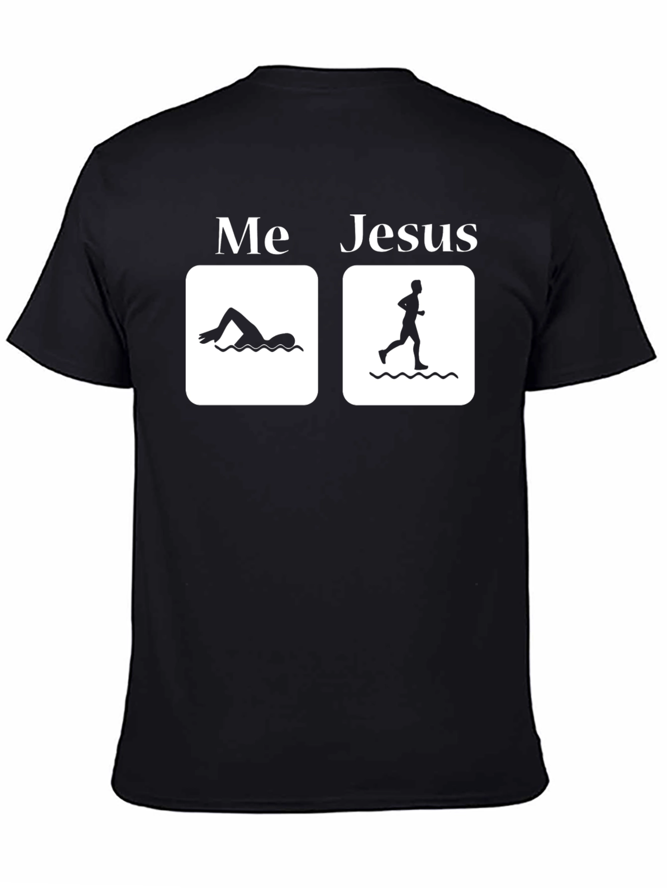 Black Me vs. Jesus Black Graphic T-Shirt view 4