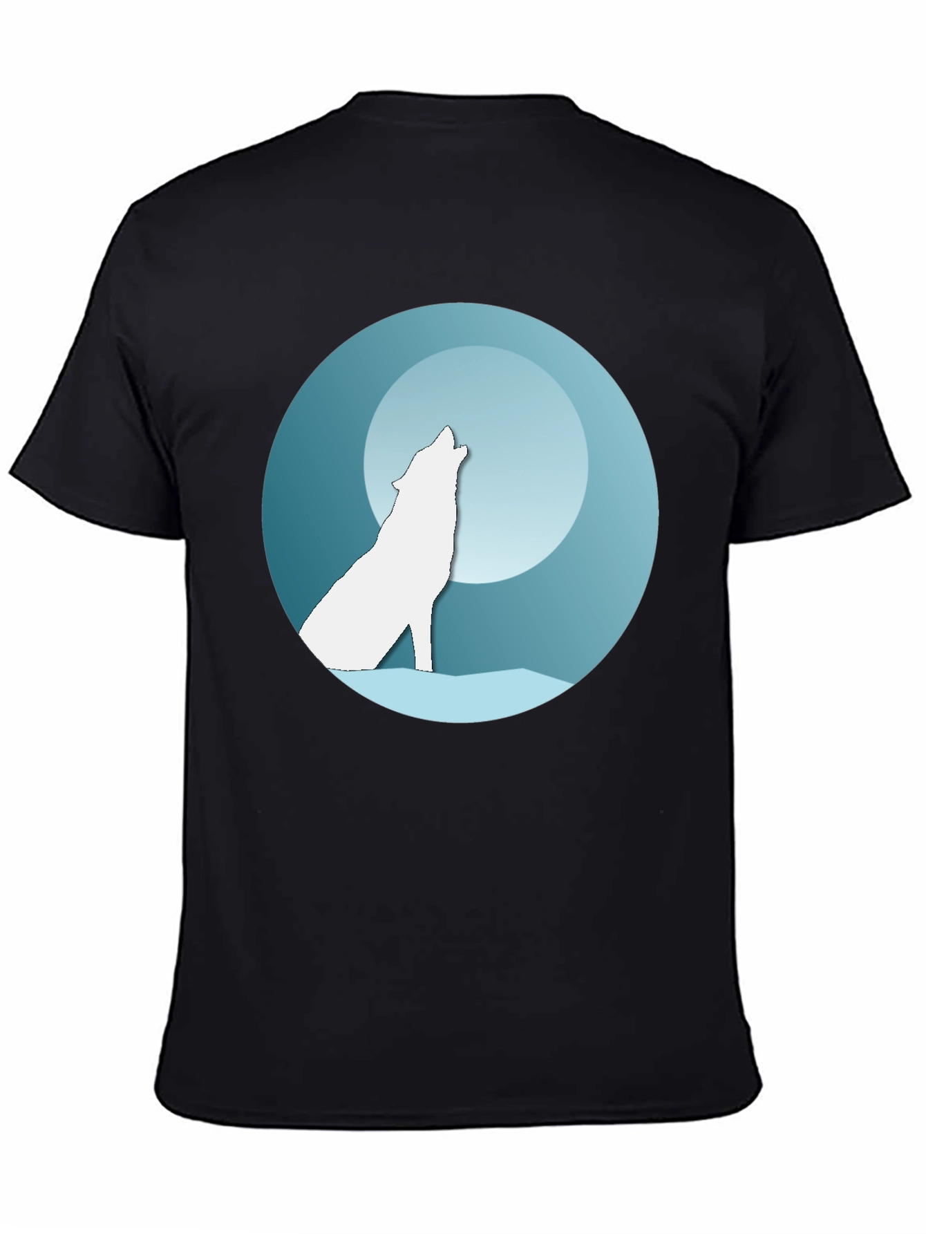Black Wolf Moon Graphic Tee - Black T-Shirt view 4
