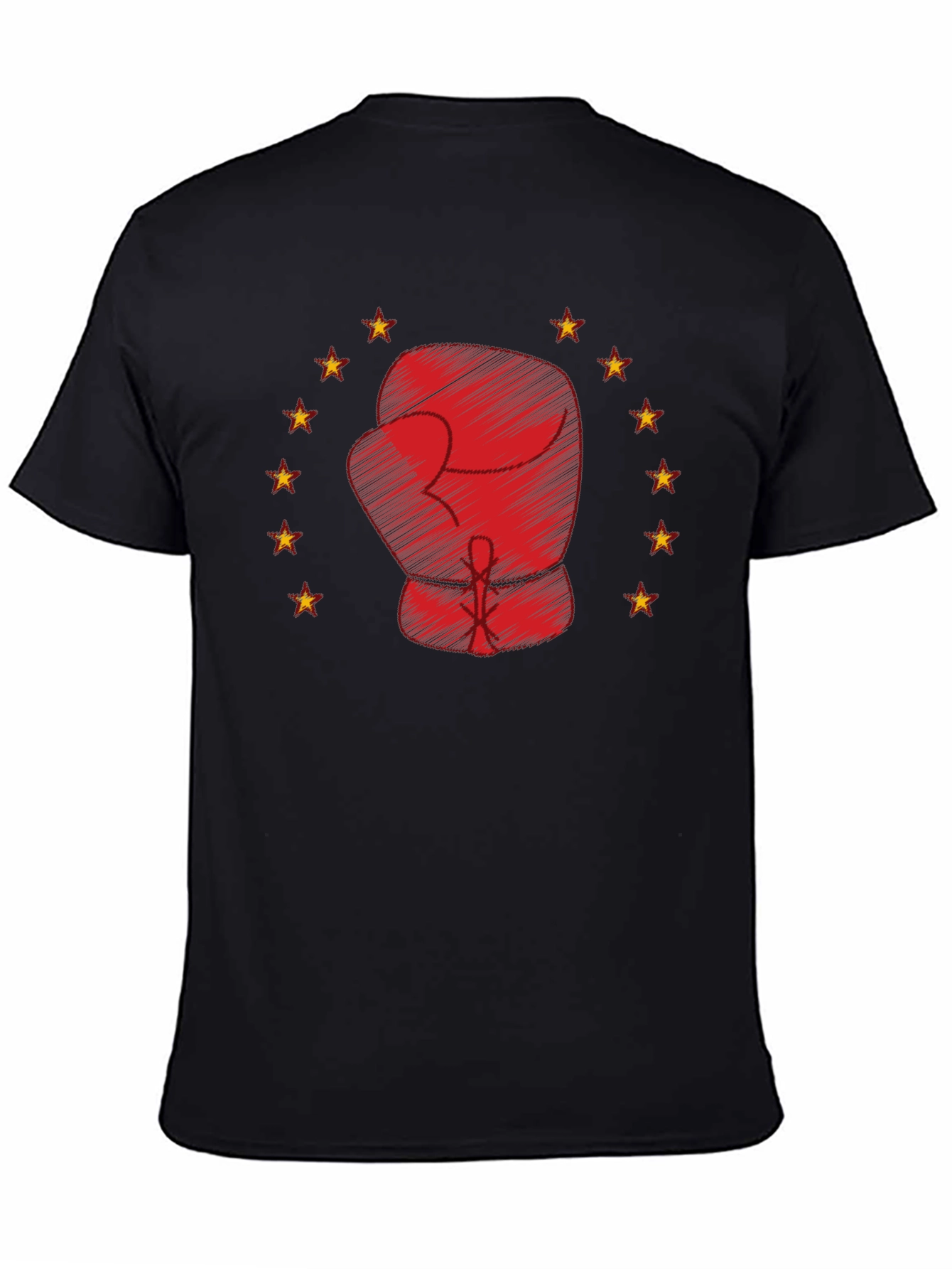 Black Boxing Glove Star T-Shirt - Graphic Tee view 4