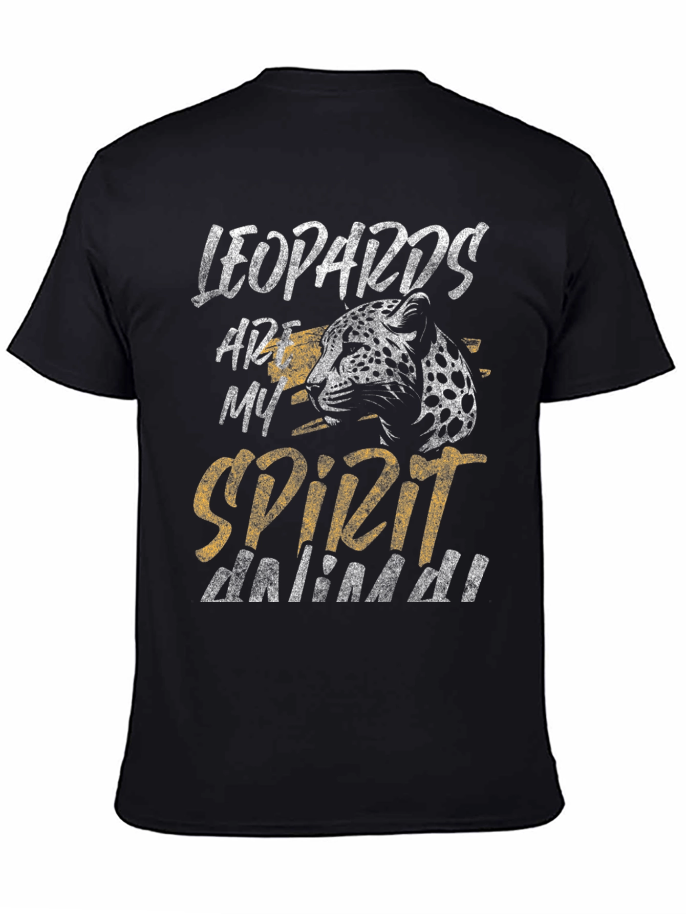 Black Leopard Spirit Animal Graphic Tee - Unisex view 4