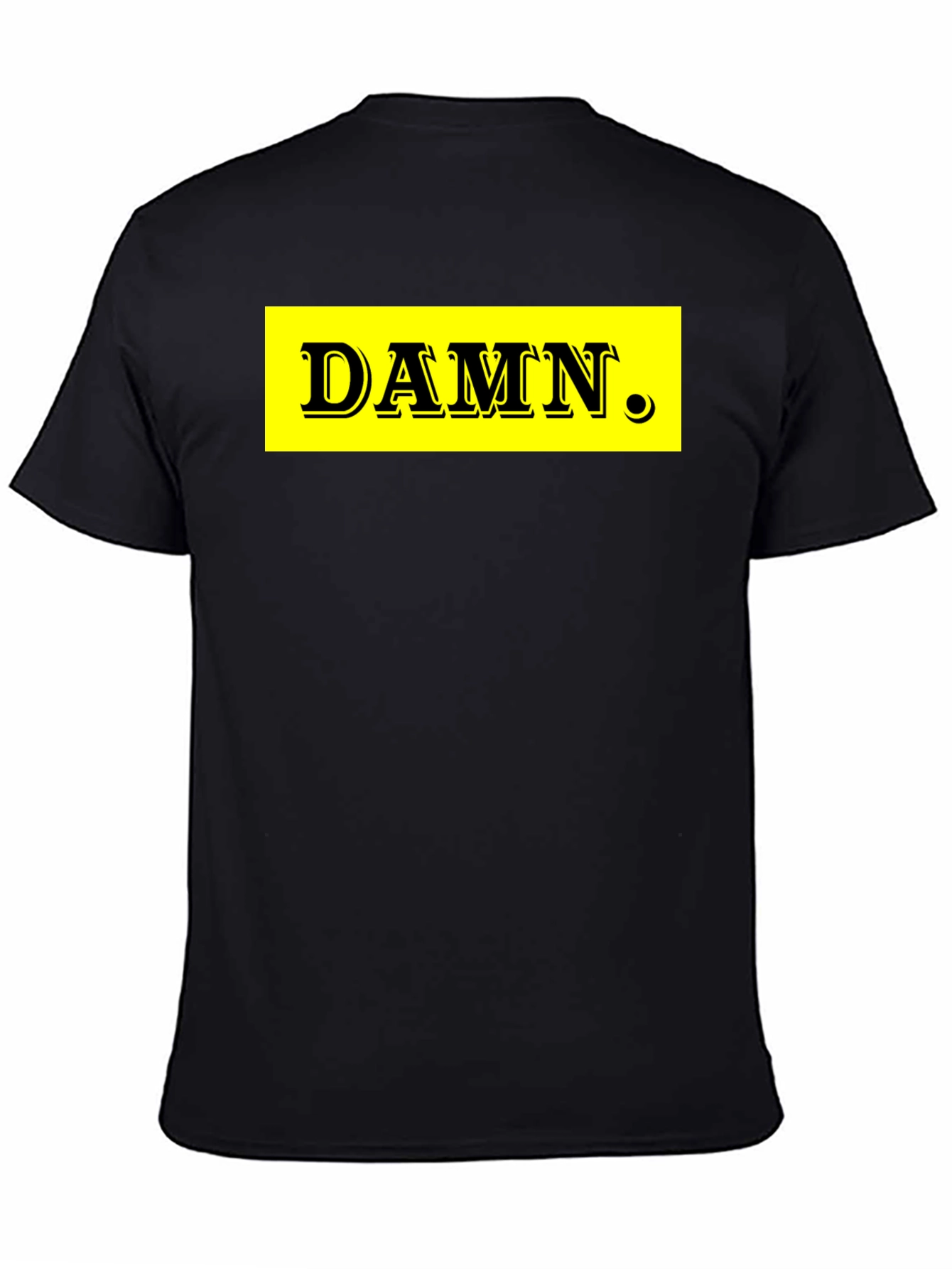 Black DAMN. Graphic Tee - Black Cotton Blend view 4