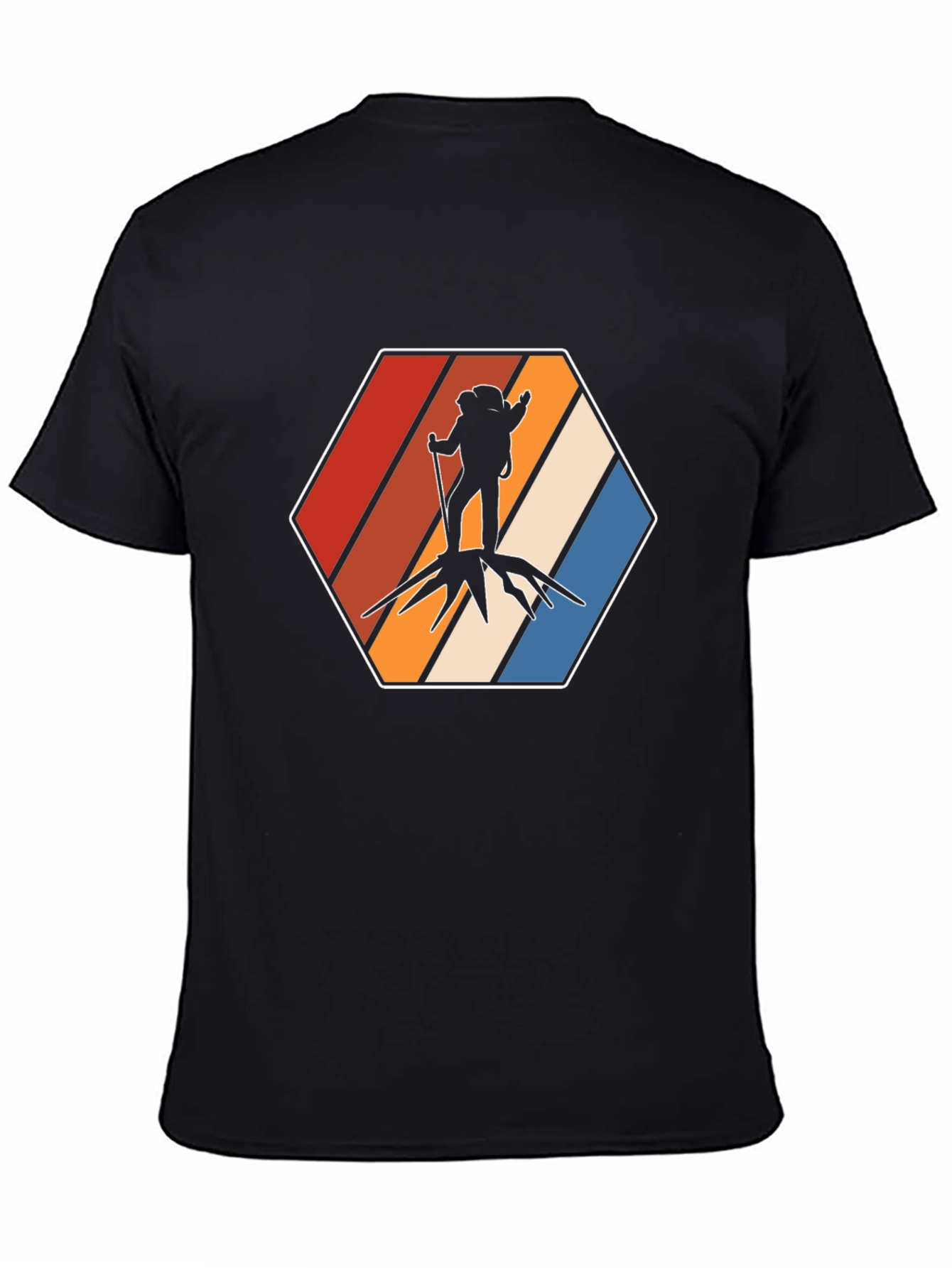 Black Retro Hiker Graphic Tee - Adventure Ready view 4
