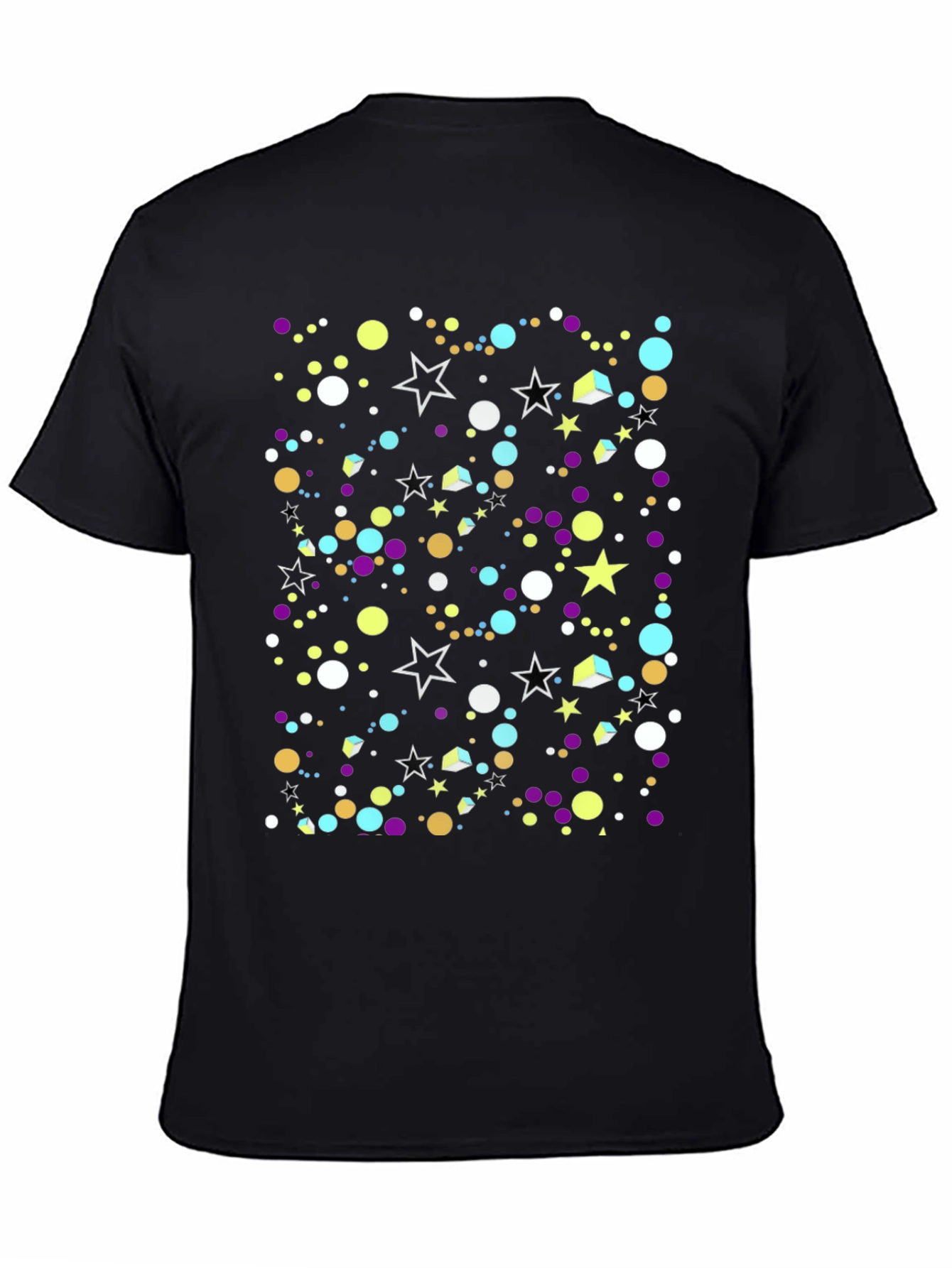 Black Star & Dot Pattern Tee view 4