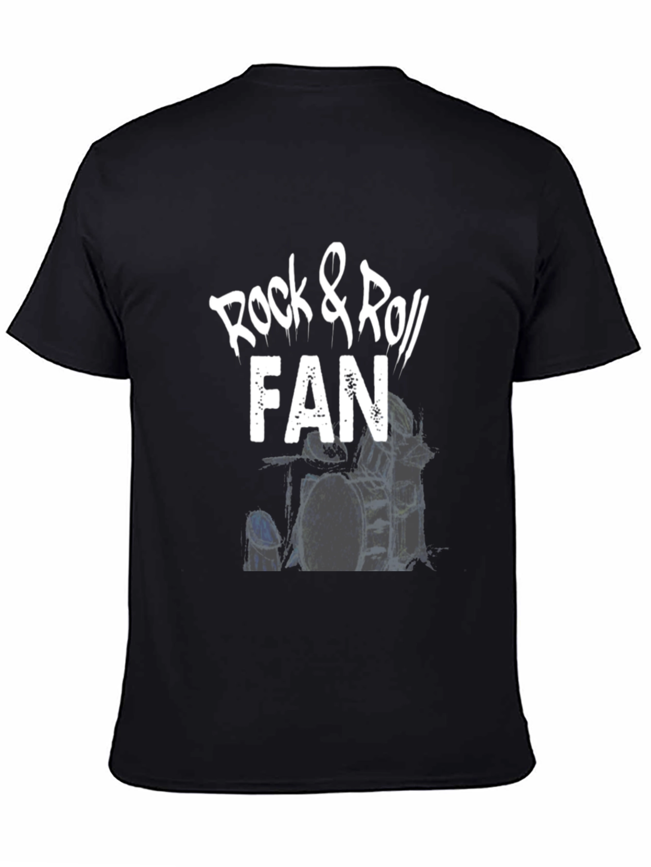 Black Rock & Roll Fan T-Shirt - Cool Music Tee view 4