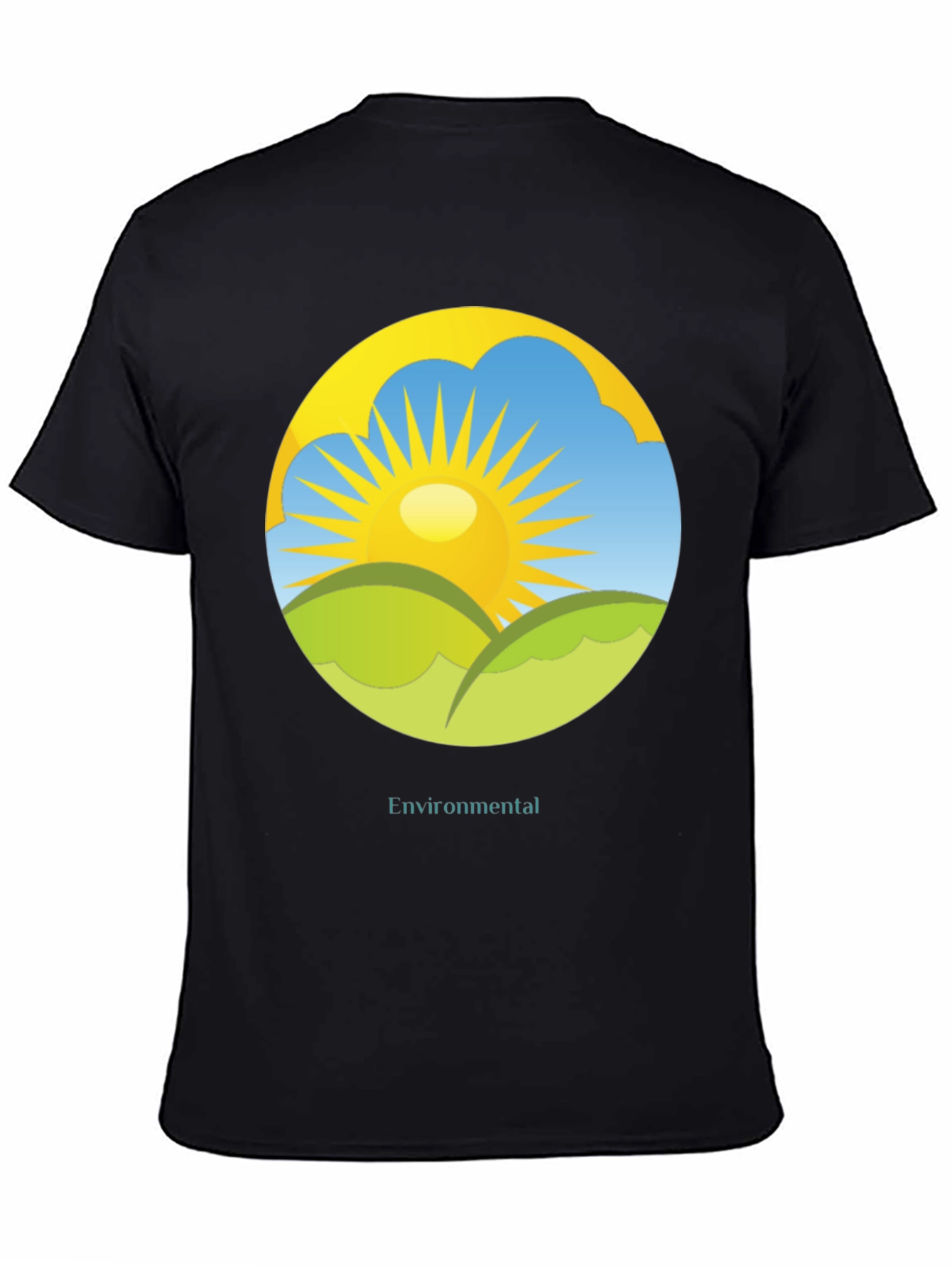 Black Environmental Graphic Tee -  Nature Inspired Design view 4