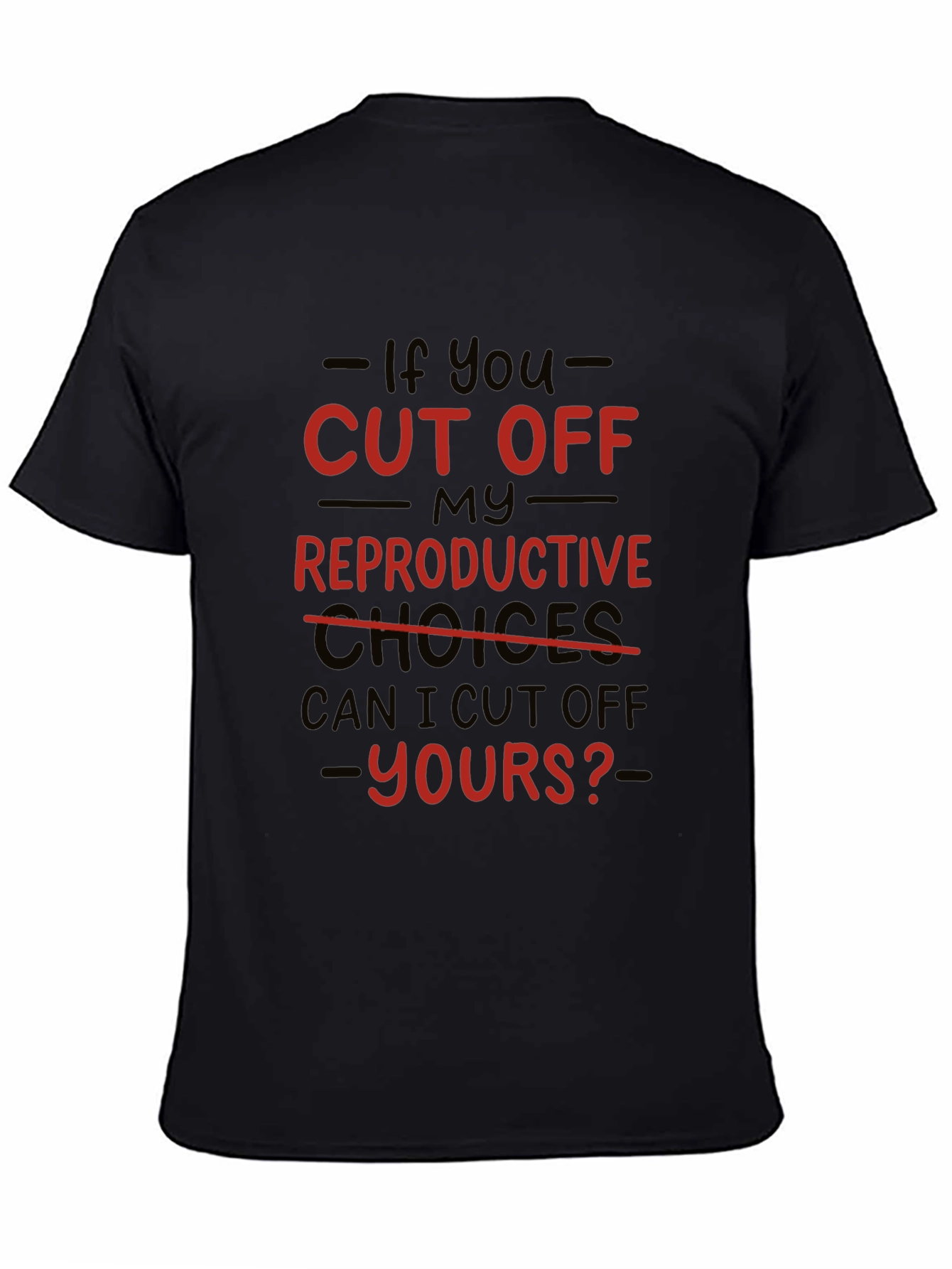 Black Reproductive Rights Graphic T-Shirt view 4