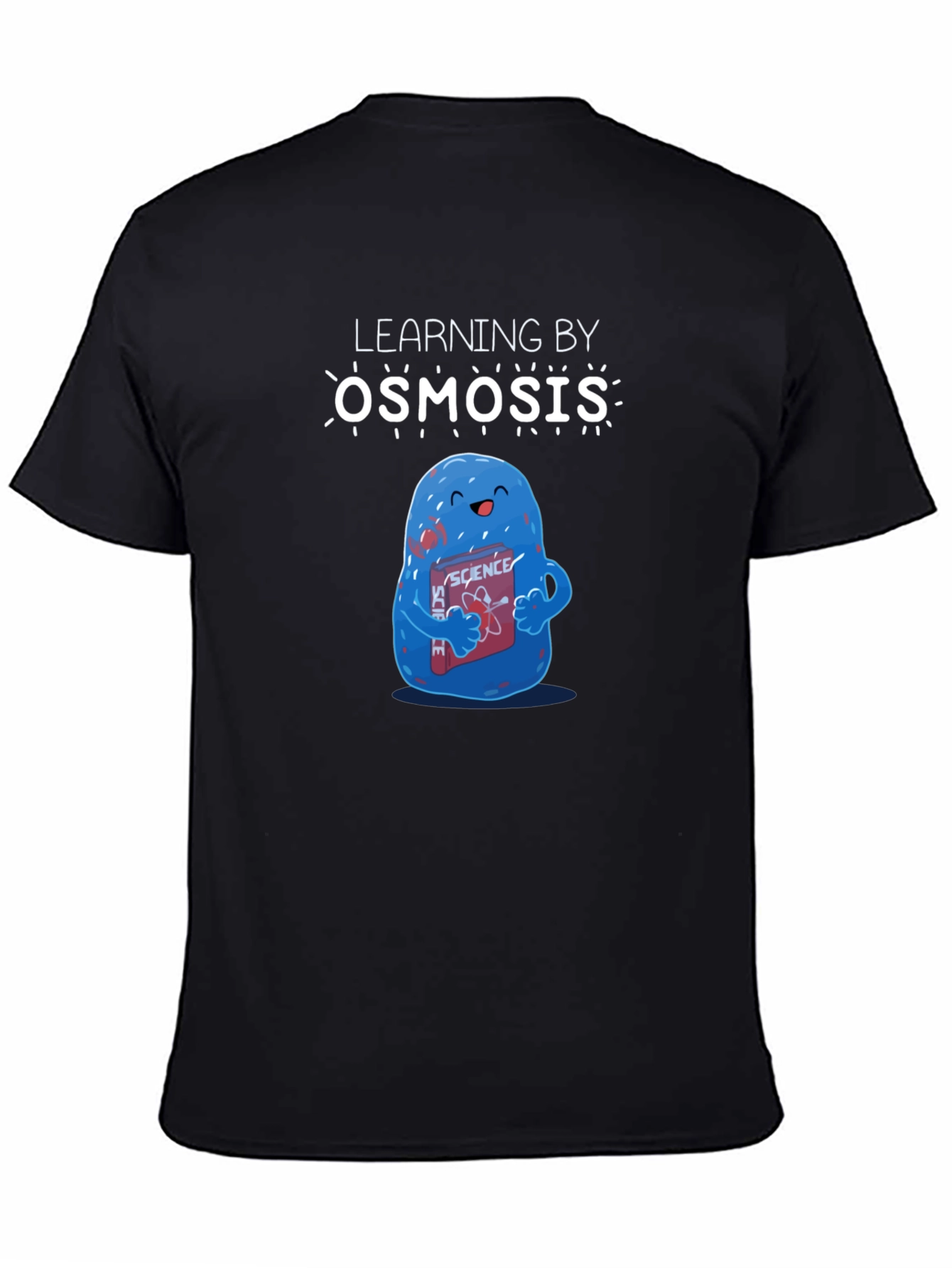 Black Learning by Osmosis Science T-Shirt view 4