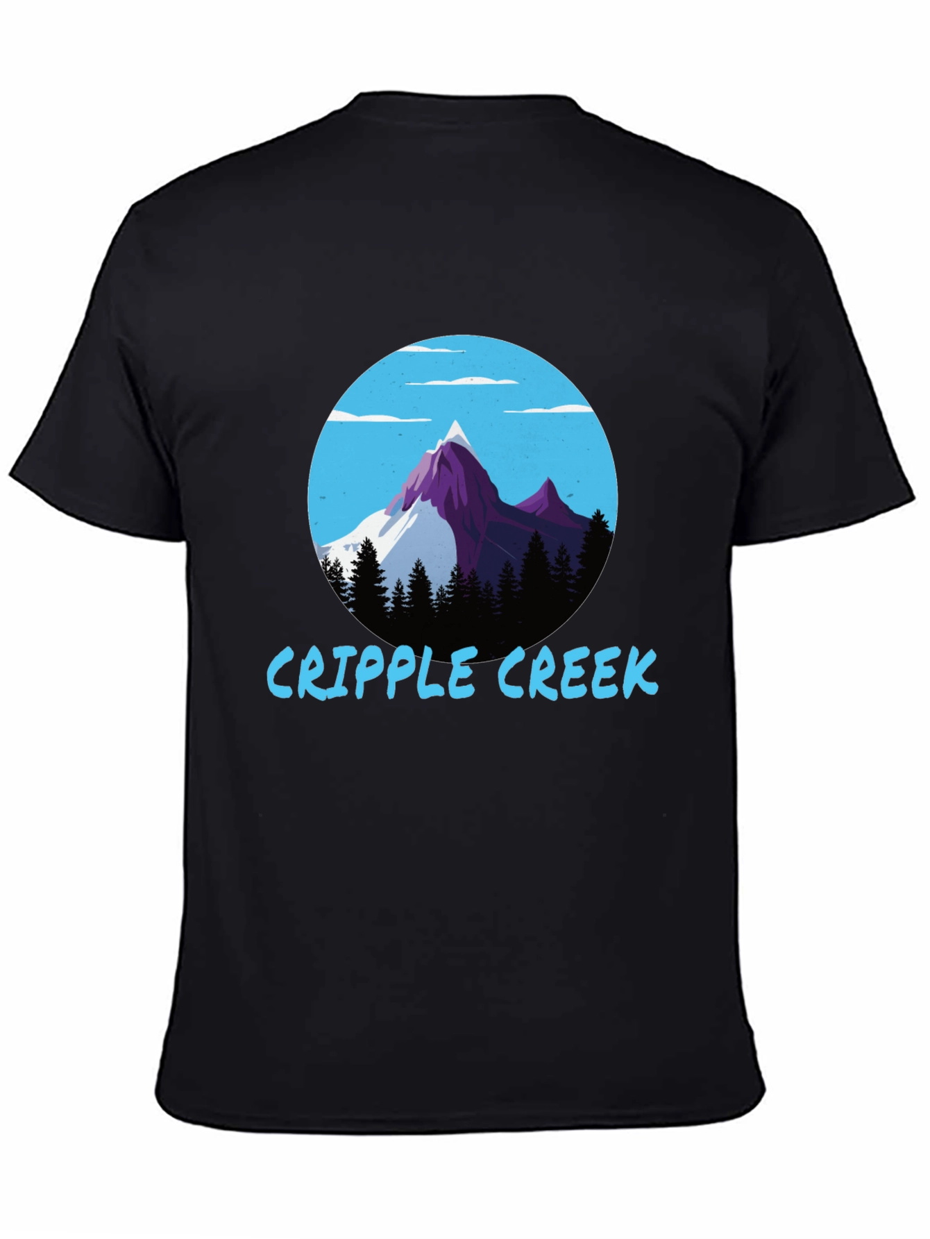 Black Cripple Creek Graphic Tee - Mountain Scene view 4