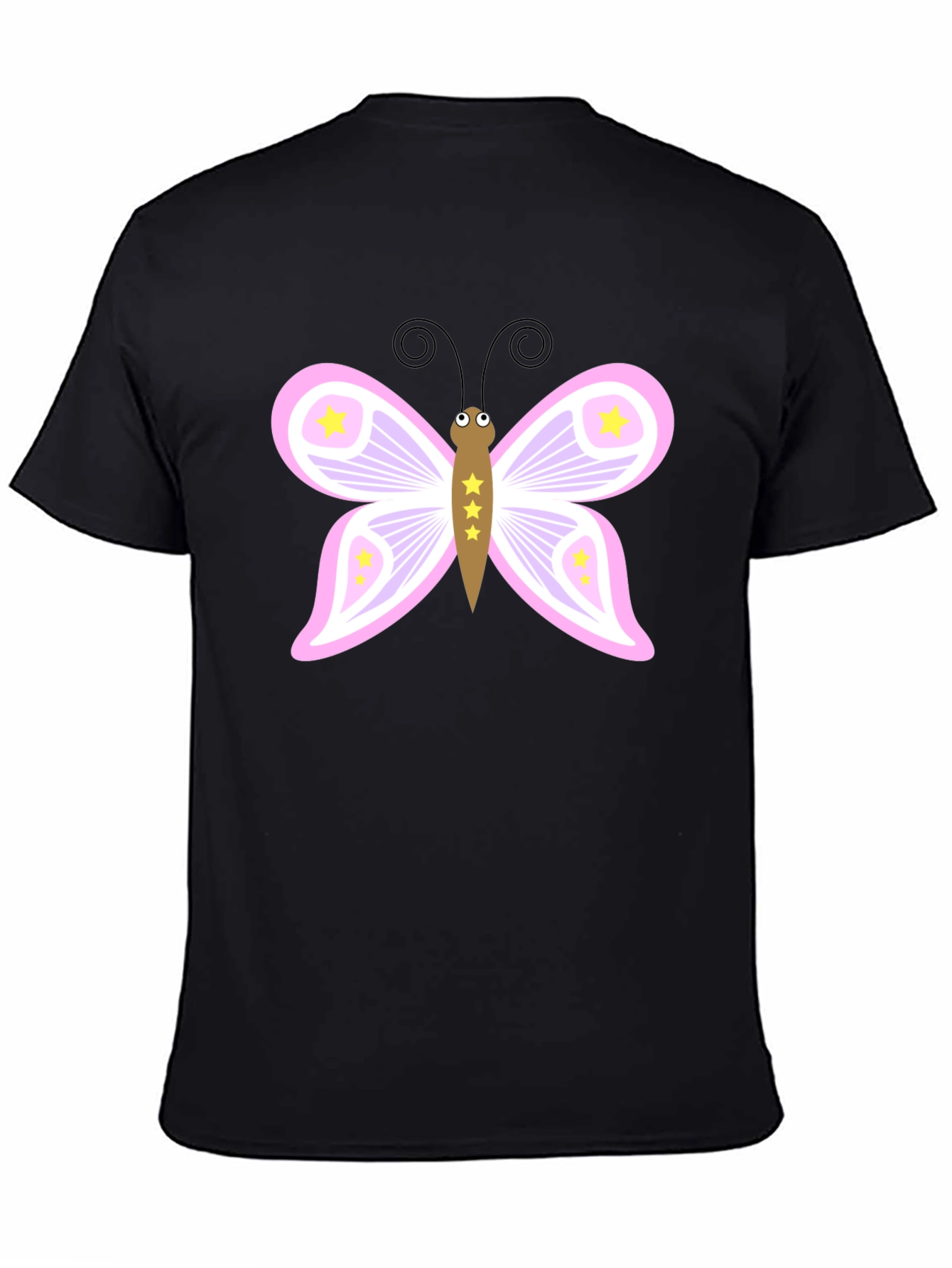 Black Butterfly Graphic Tee - Black Cotton Blend view 4