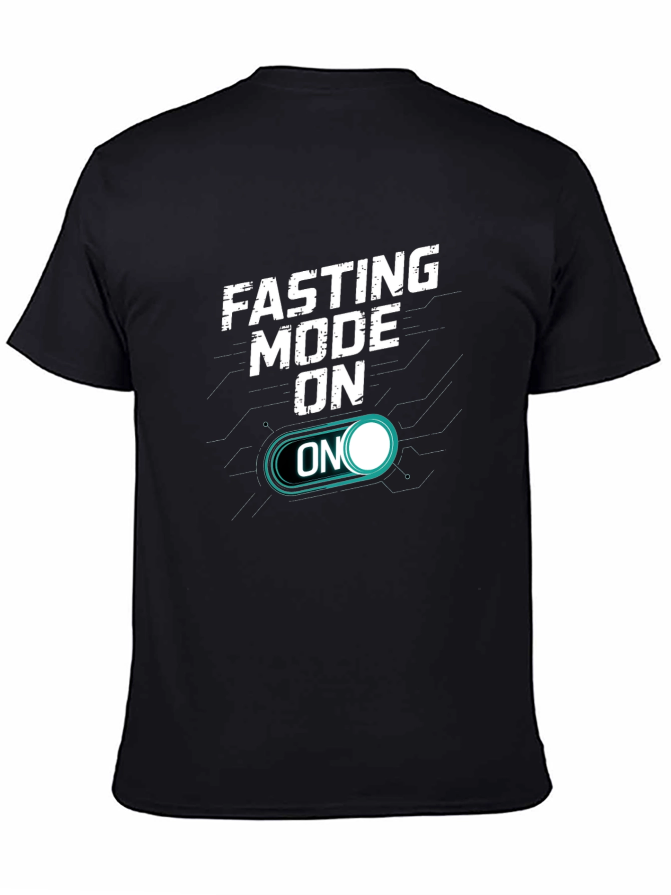 Black Fasting Mode On T-Shirt - Motivational Tee view 4