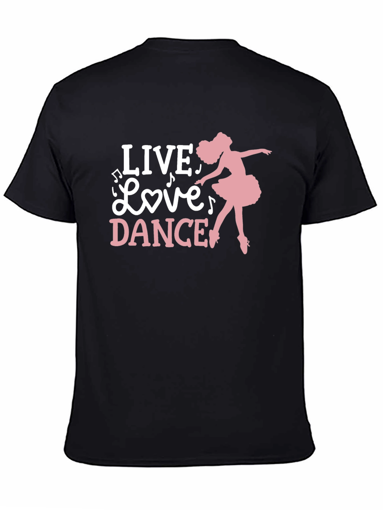 Black Live Love Dance Ballerina Graphic Tee view 4