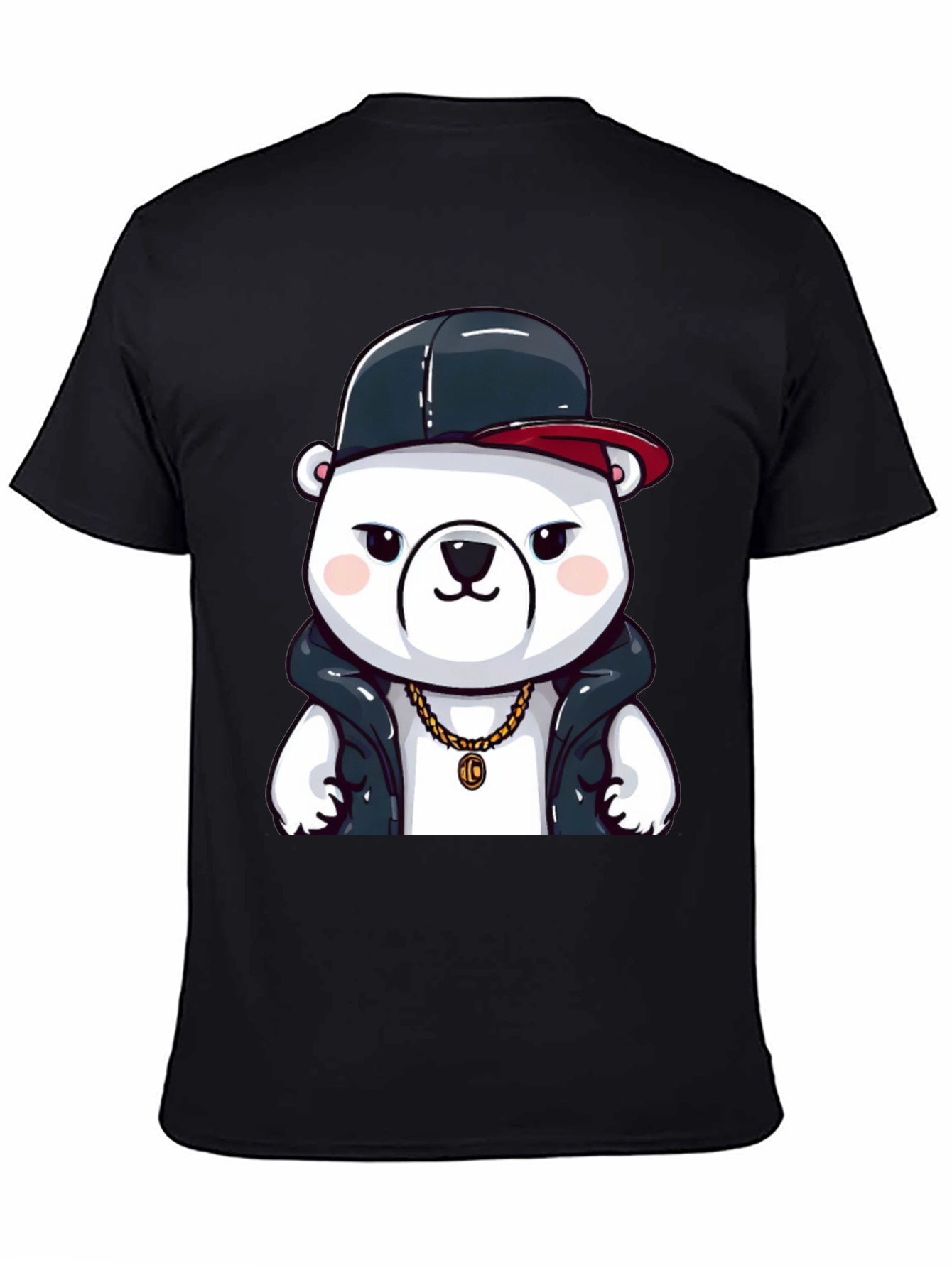 Black Cool Bear T-Shirt - Black view 4