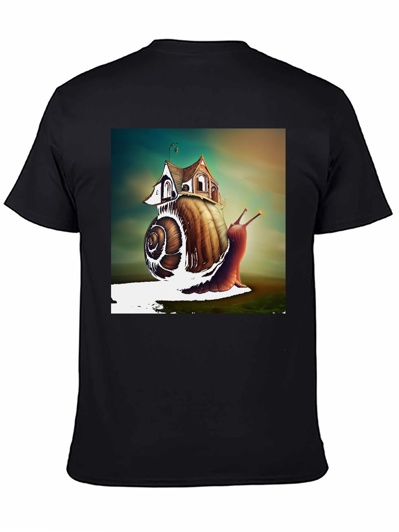 Black Snail House Graphic Tee - Unique Design view 4