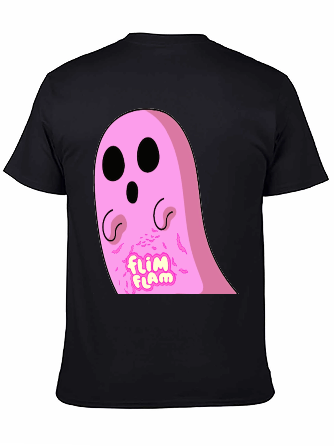 Black Pink Ghost Flim Flam T-Shirt view 4