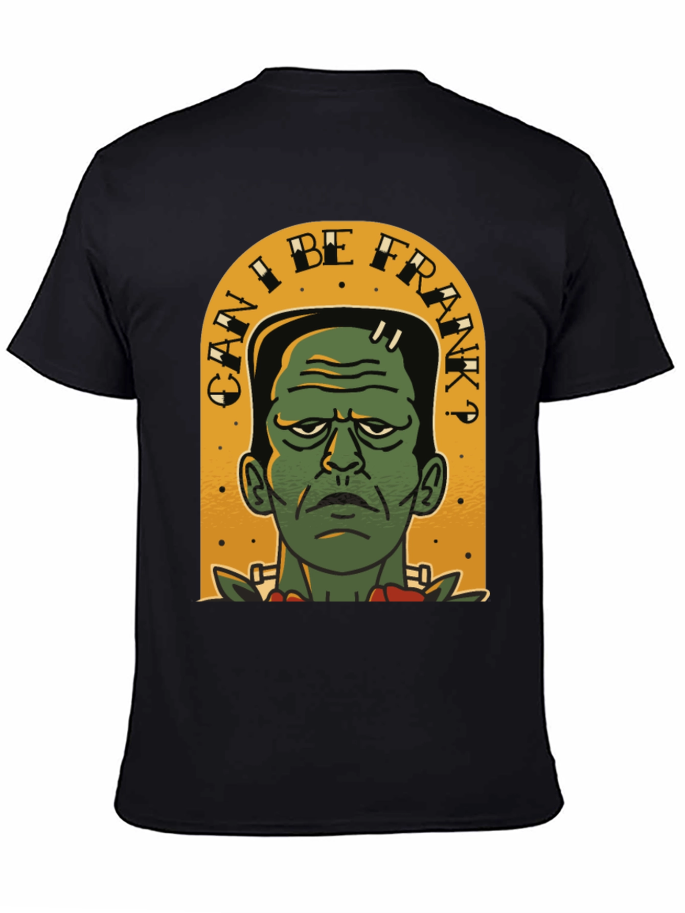 Black Can I Be Frank? Men's Graphic Tee view 4