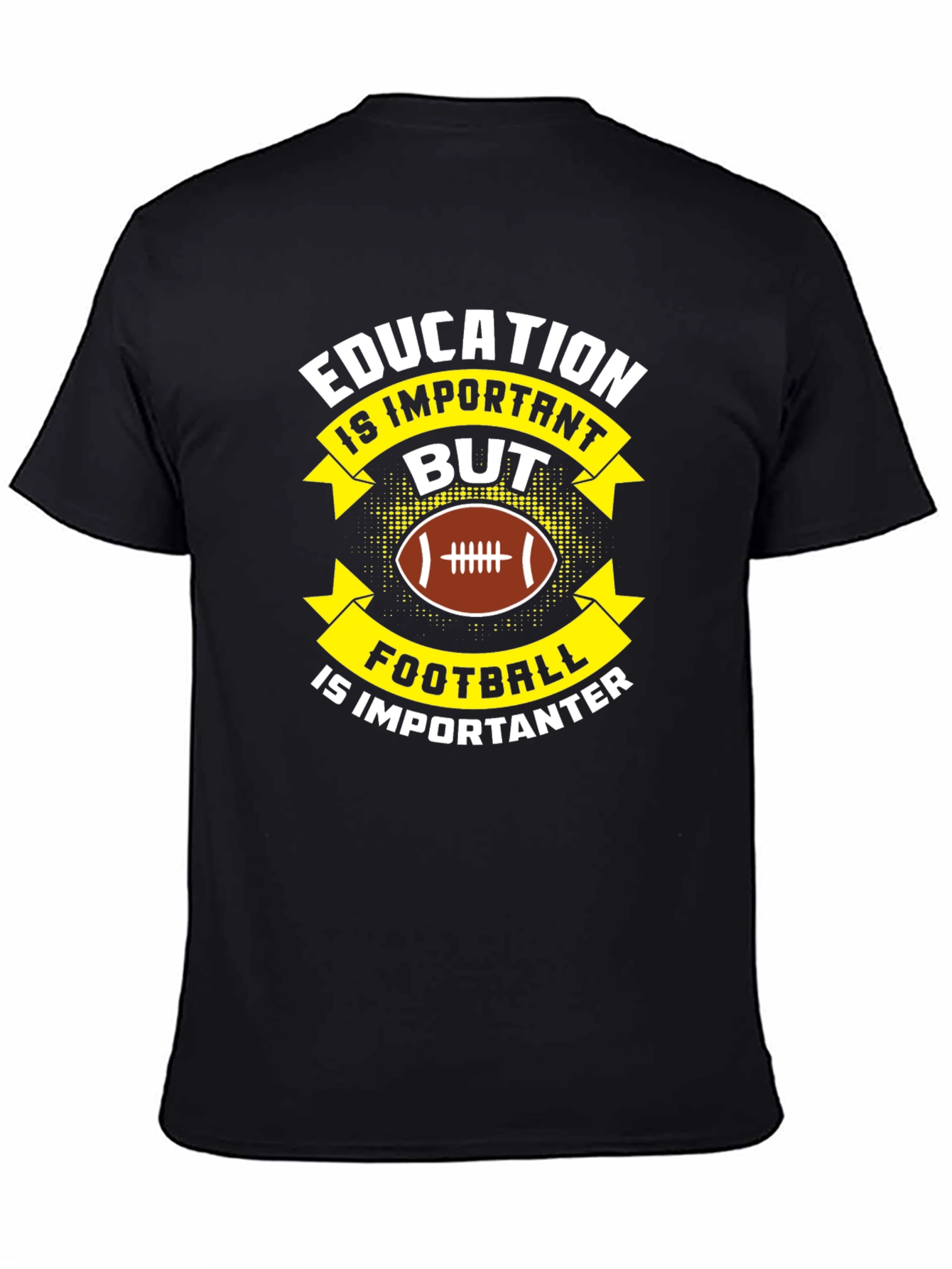 Black Education vs Football T-Shirt view 4