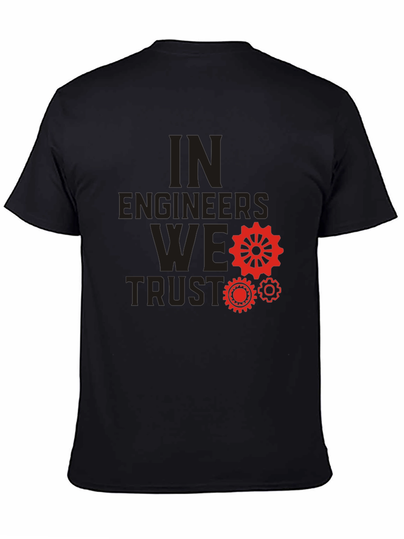 Black In Engineers We Trust Black T-Shirt view 4