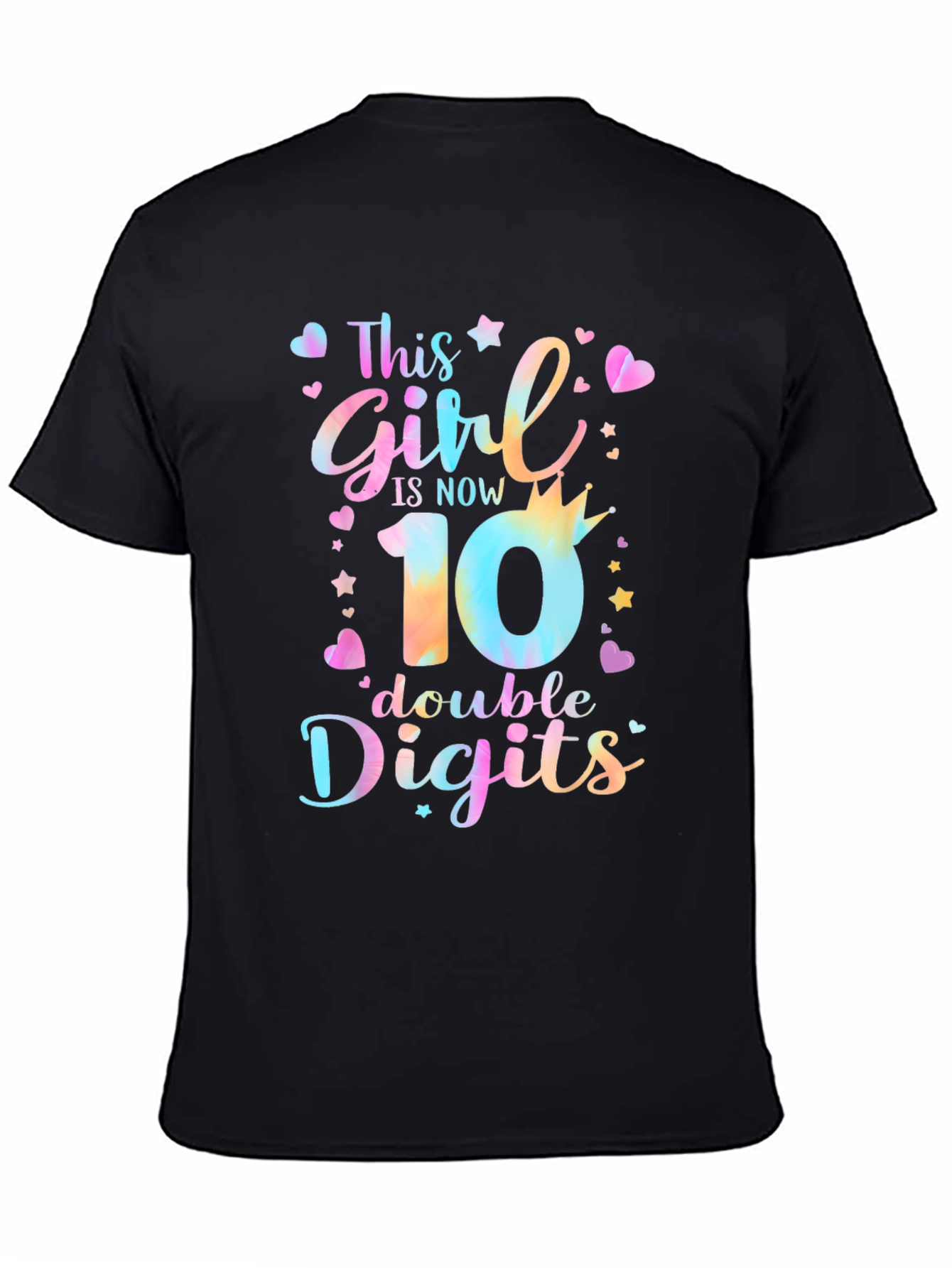 Black This Girl is Now 10 - Double Digits T-Shirt view 4