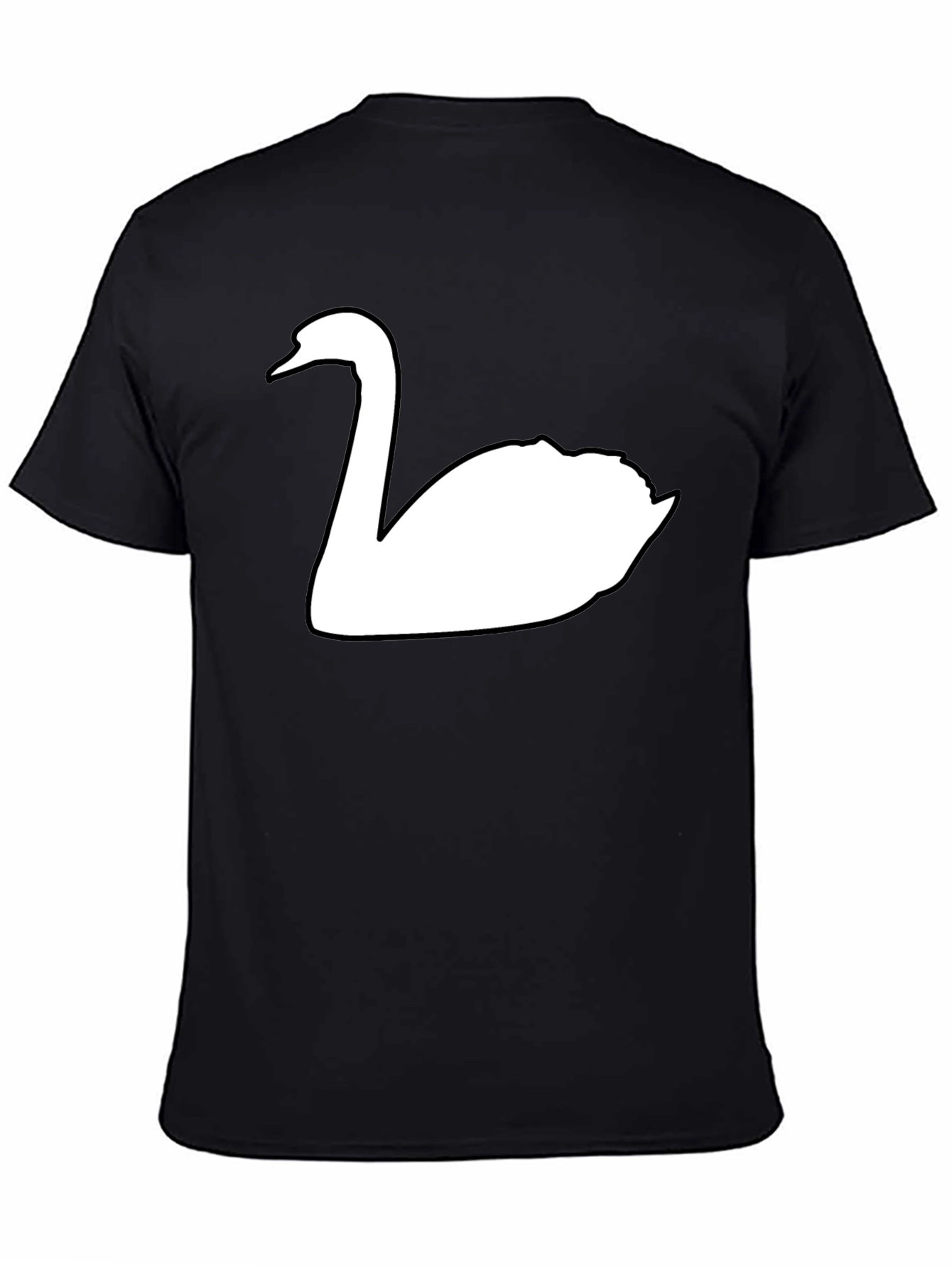 Black Swan Graphic Tee - Black Cotton Casual Shirt view 4