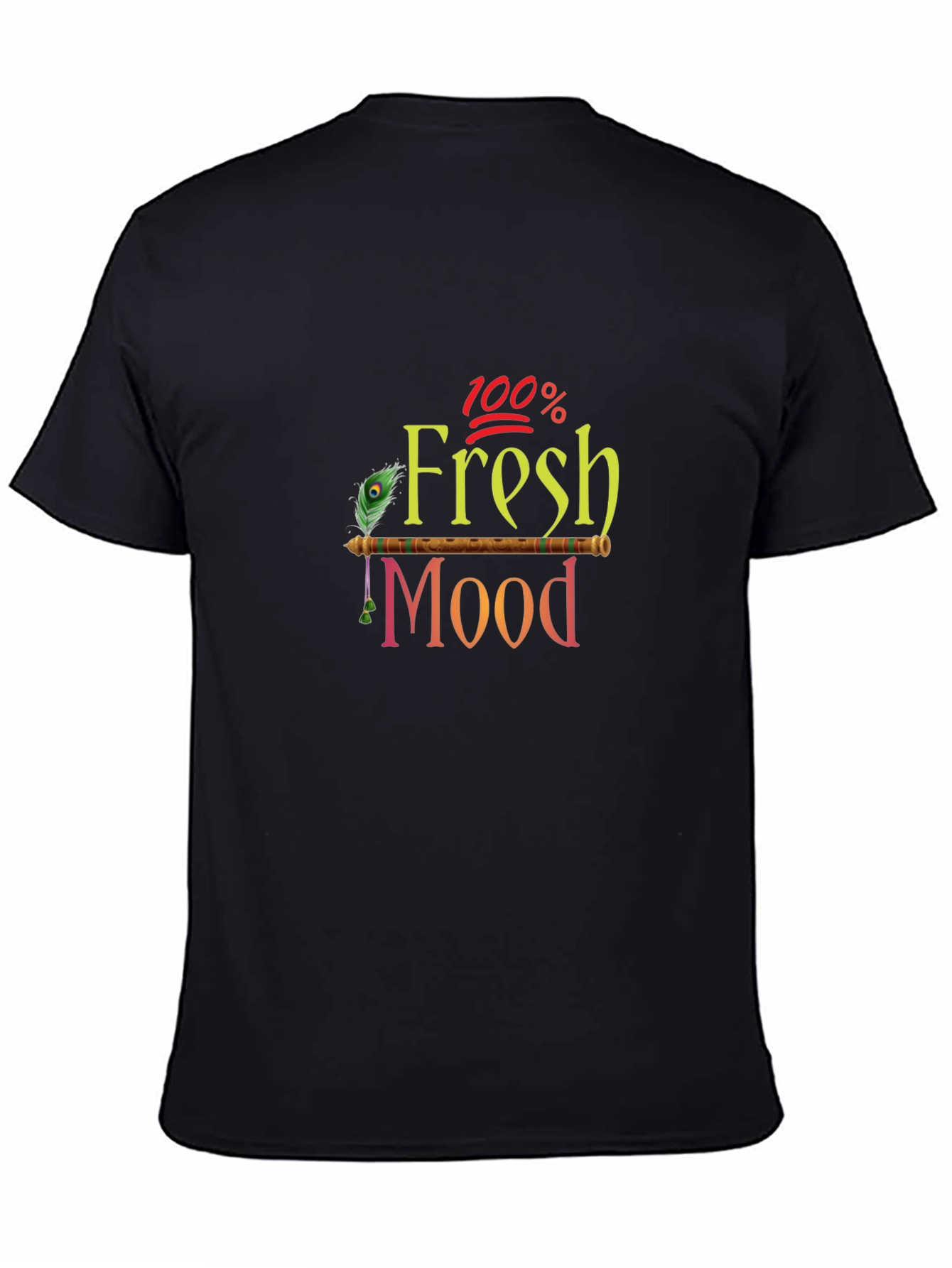 Black 100% Fresh Mood Black Graphic Tee view 4