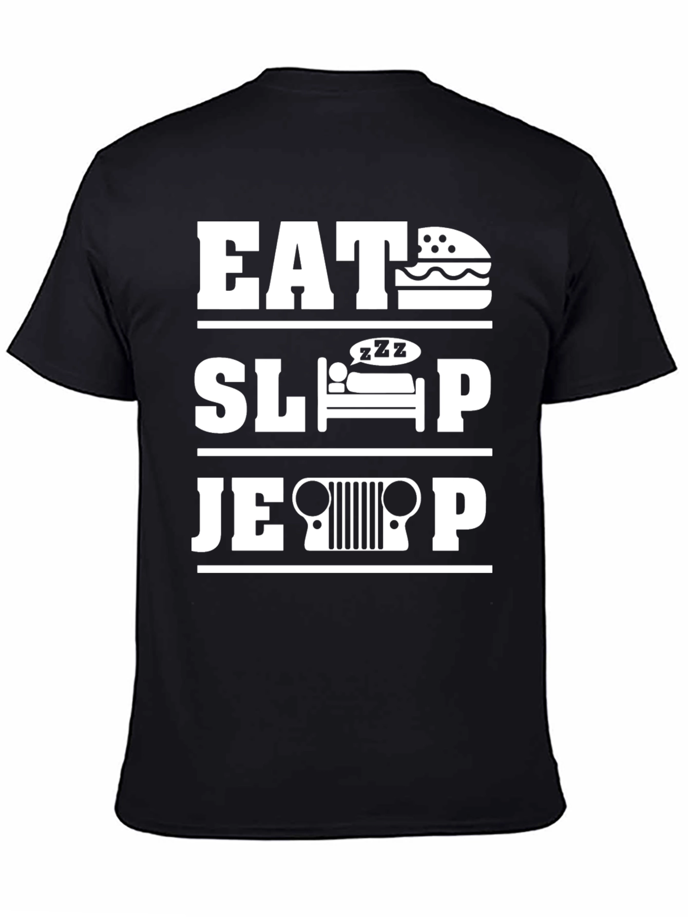 Black Eat Sleep Jeep - Men's Graphic T-Shirt view 4