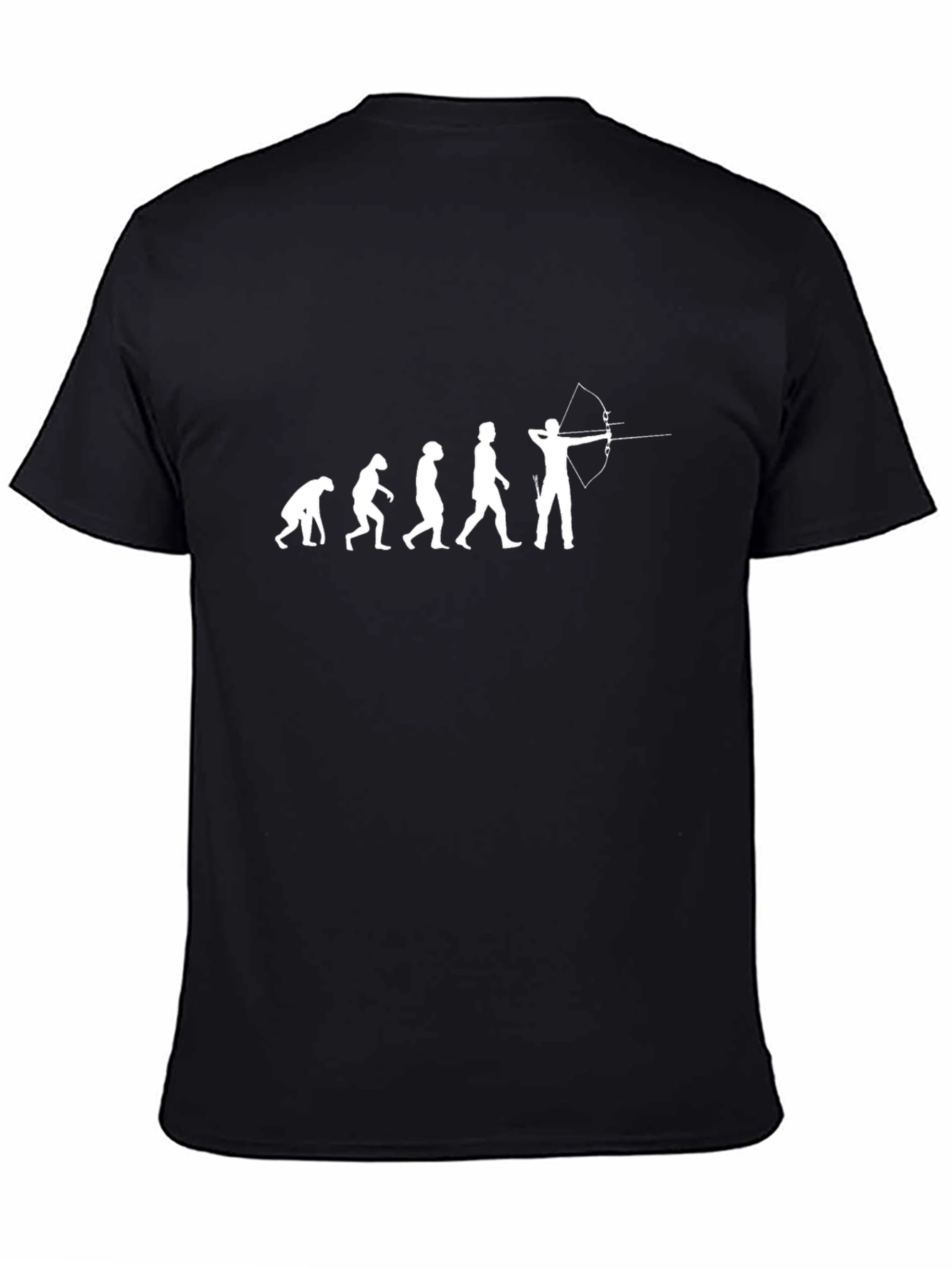 Black Evolution of Archery T-Shirt - Black Cotton Tee view 4