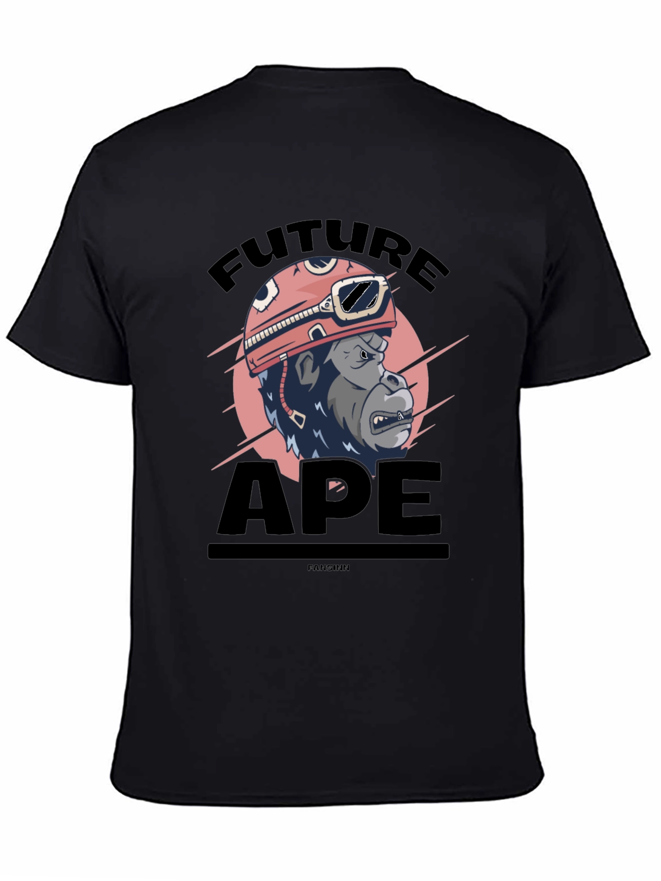 Black Future Ape Graphic T-Shirt - Black view 4