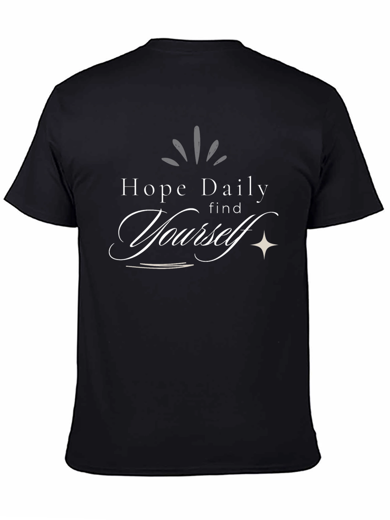 Black Hope Daily Find Yourself Black T-Shirt view 4