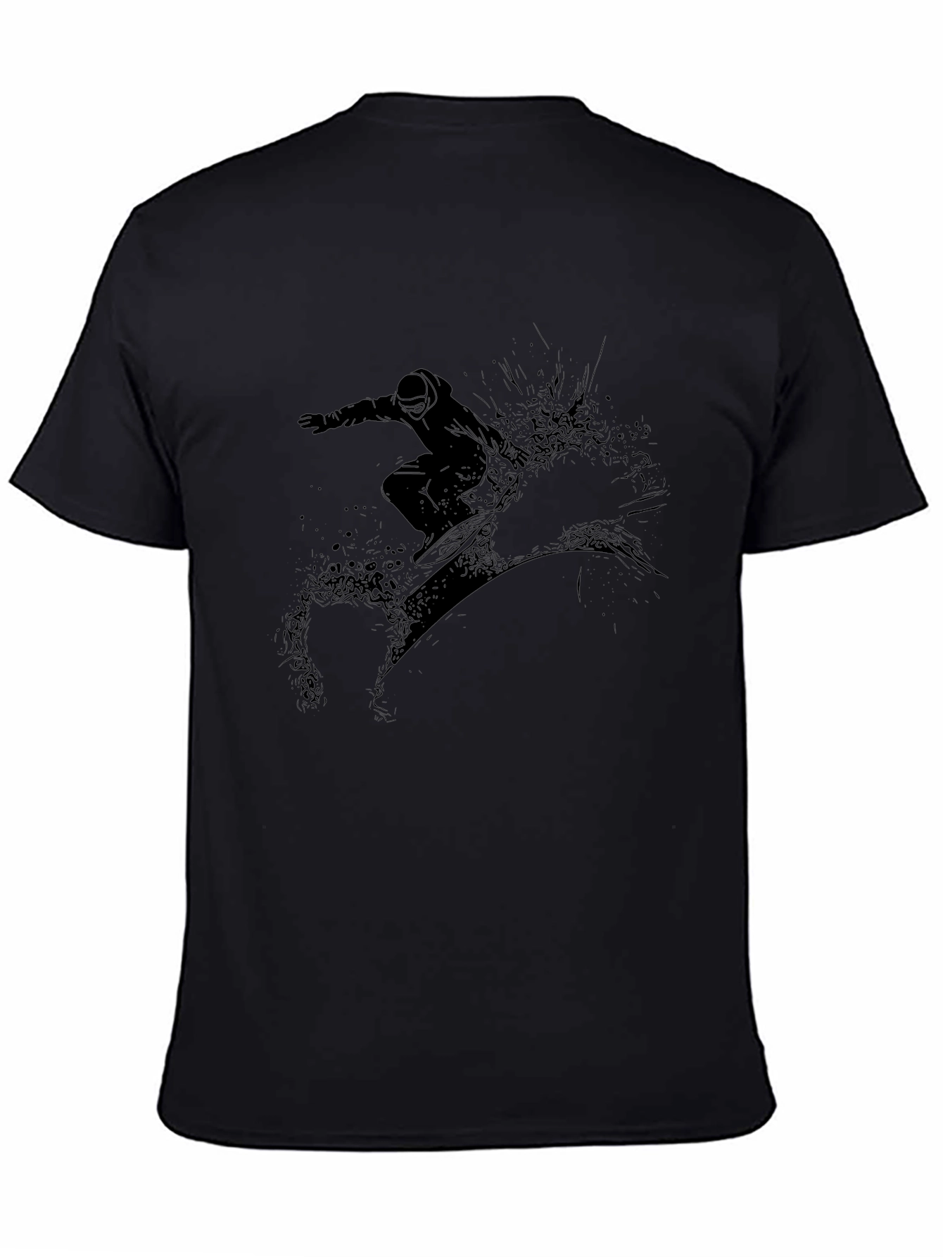 Black Black Snowboard Graphic Tee - Men's view 4