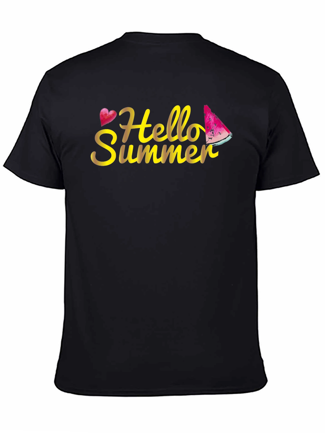 Black Hello Summer Black T-Shirt view 4