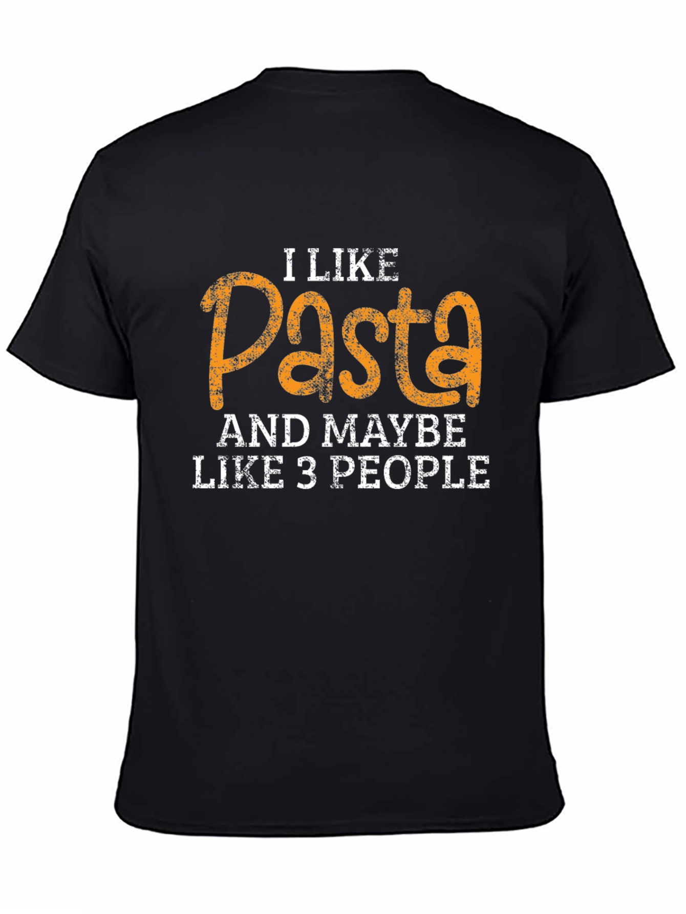 Black I Like Pasta Funny Graphic Tee view 4