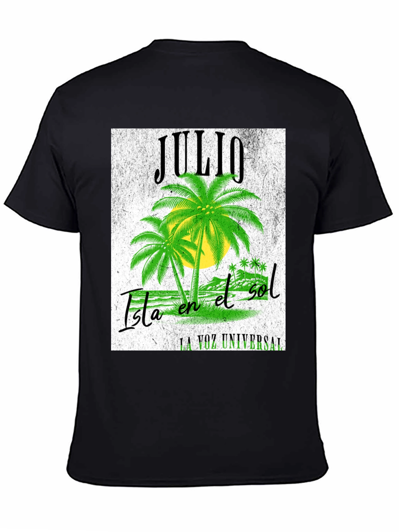 Black Julio Isla en el Sol T-Shirt - Black Cotton Tee view 4