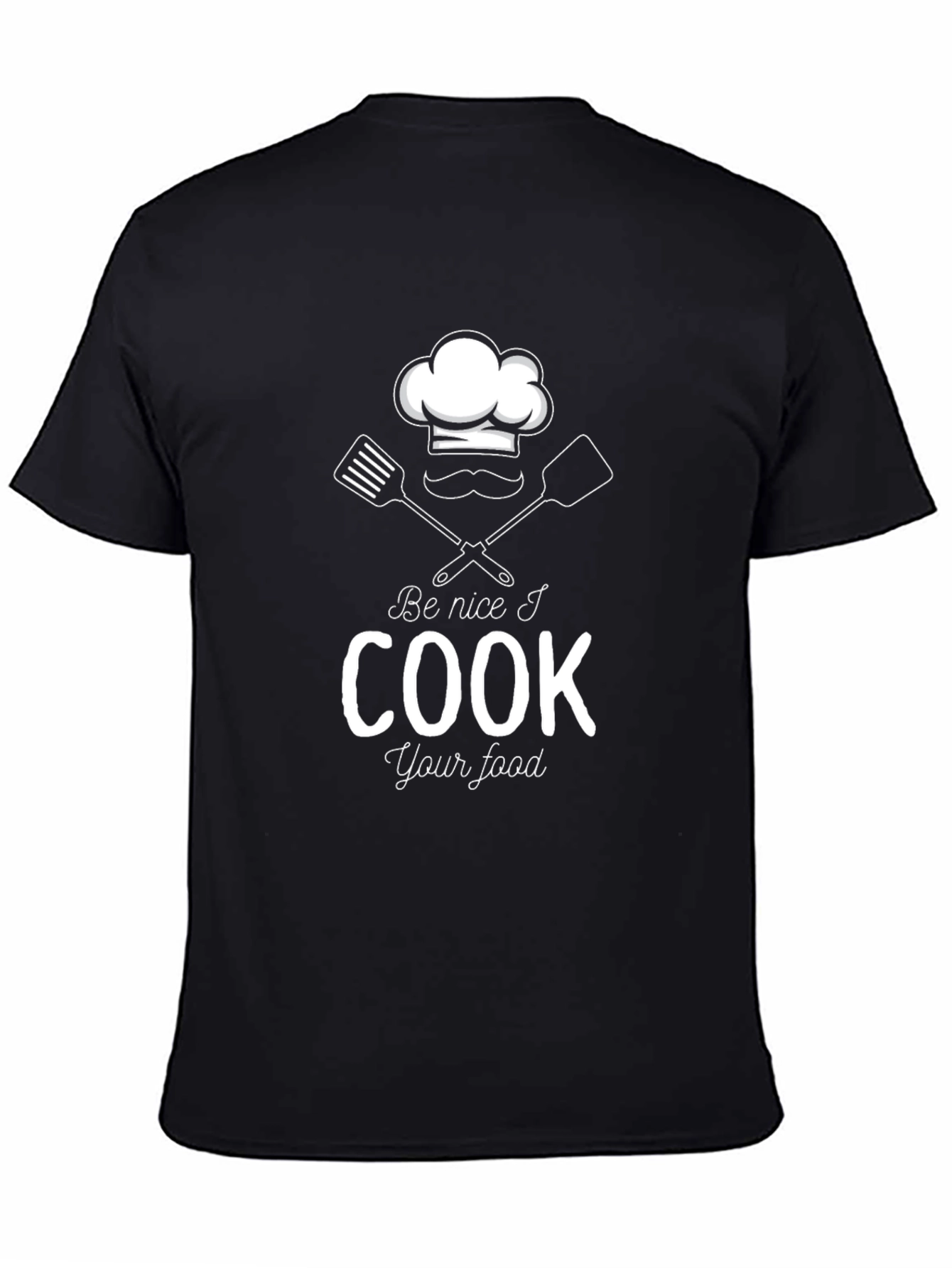 Black Funny Chef Cook Your Food T-Shirt view 4