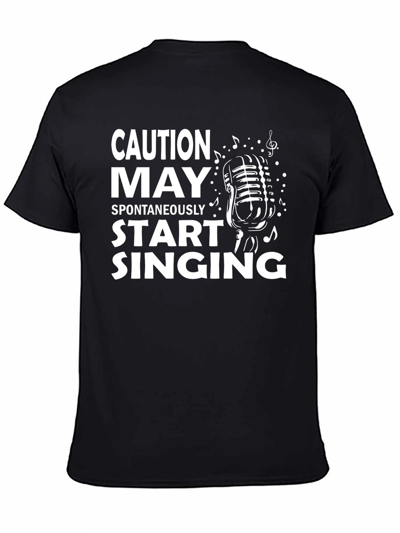 Black Caution May Spontaneously Start Singing T-Shirt view 4