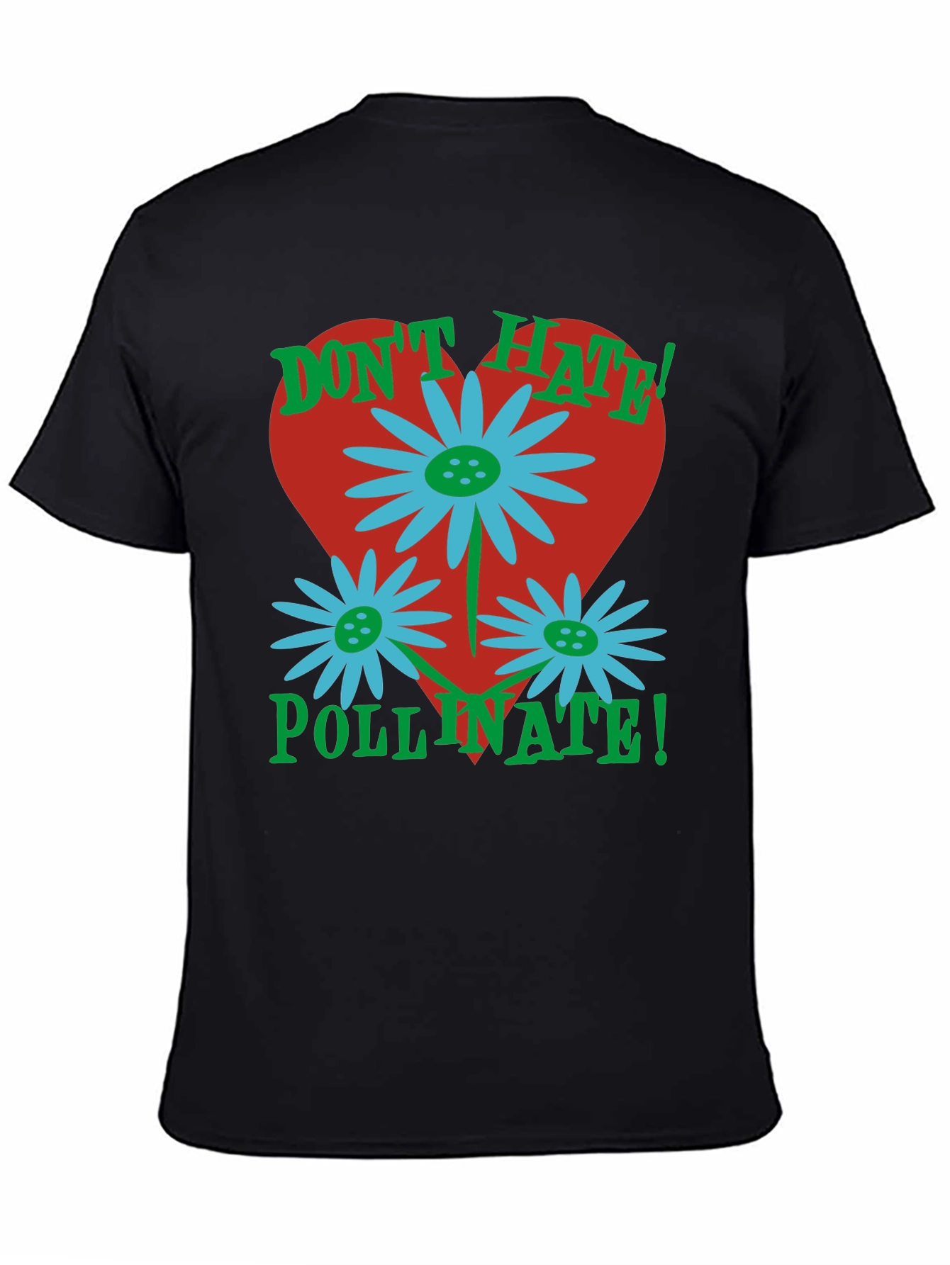 Black Don't Hate Pollinate T-Shirt view 4