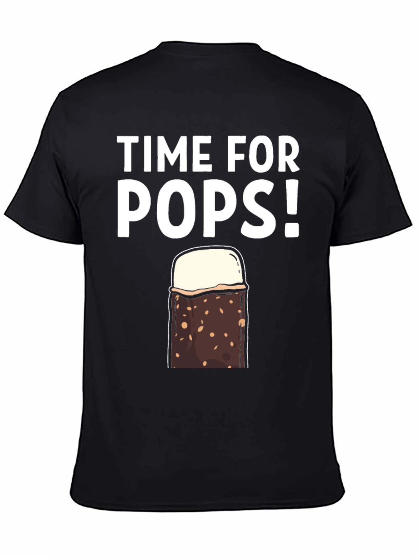 Black Time for Pops! T-Shirt - Ice Cream Treat view 4