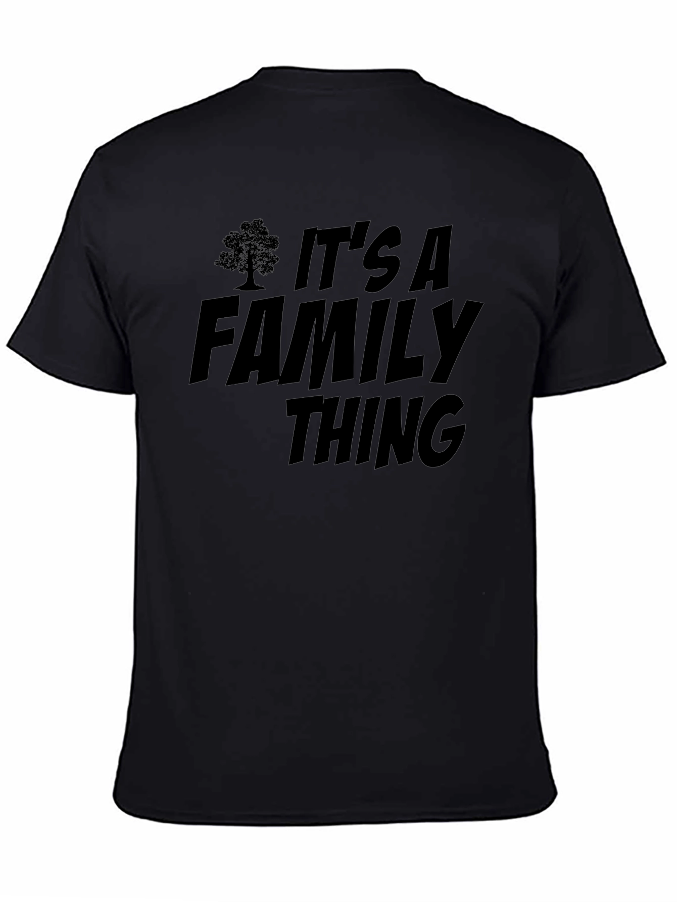 Black It's a Family Thing Black T-Shirt view 4
