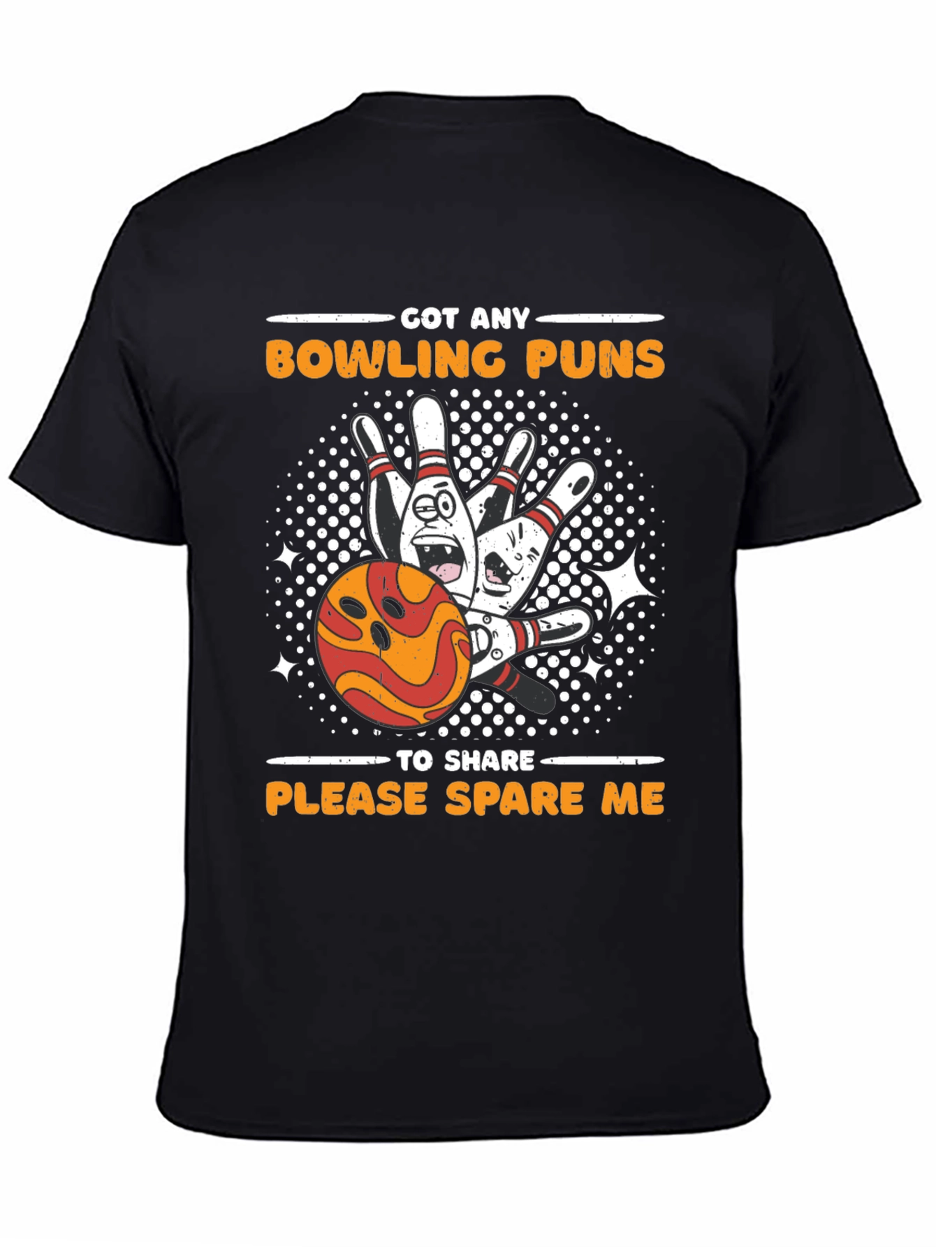 Black Bowling Pun T-Shirt view 4