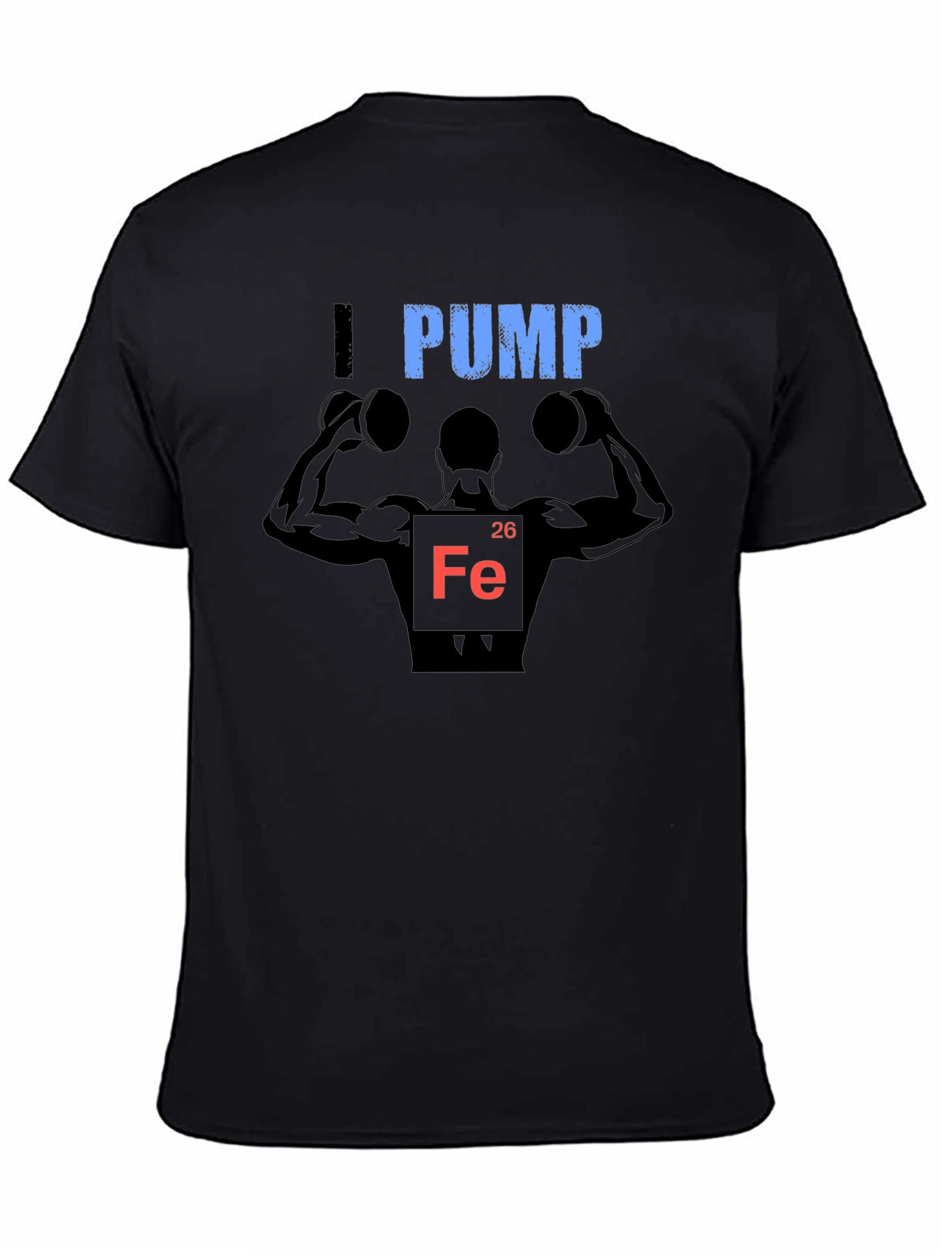 Black I Pump Iron T-Shirt - Bodybuilding Gym Workout Tee view 4