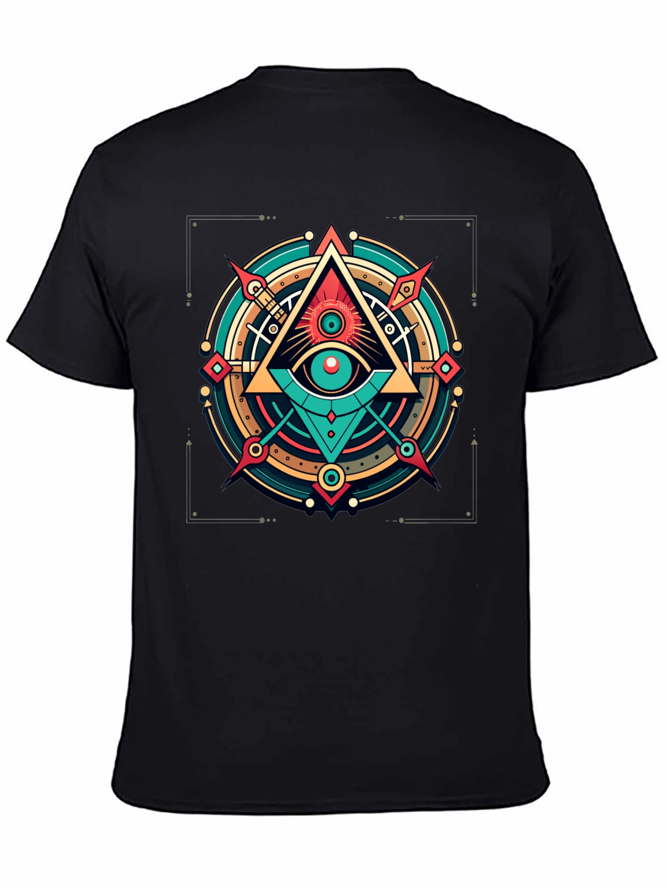 Black All Seeing Eye Graphic Tee - Modern Mystic Style view 4