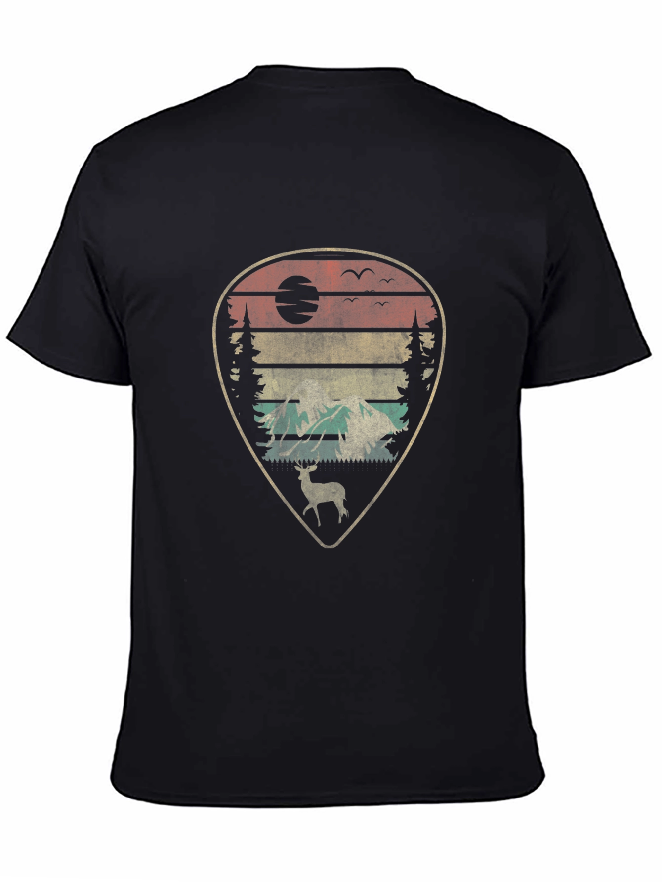 Black Vintage Outdoors Graphic T-Shirt view 4