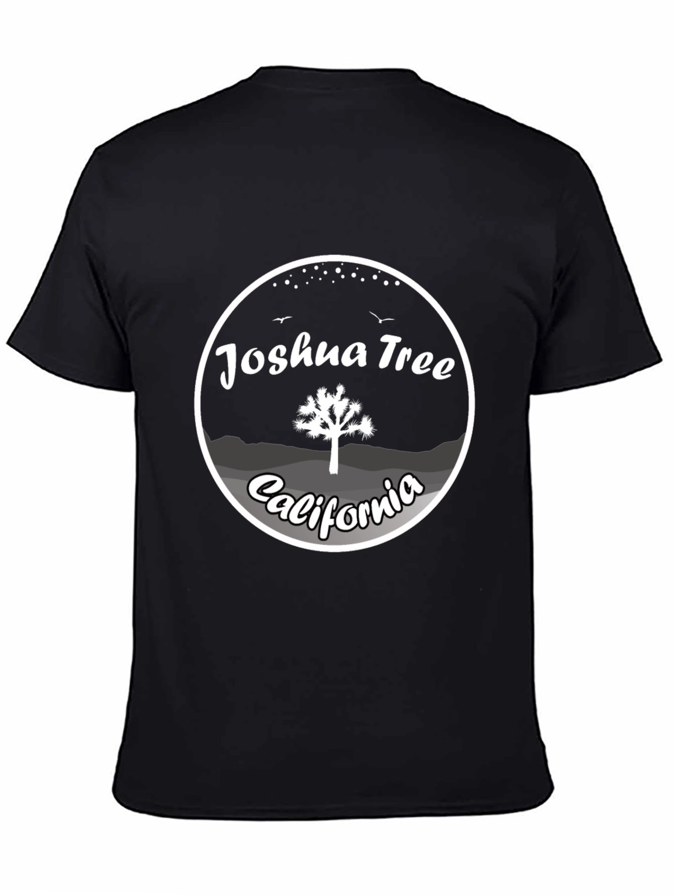 Black Joshua Tree California Graphic T-Shirt view 4