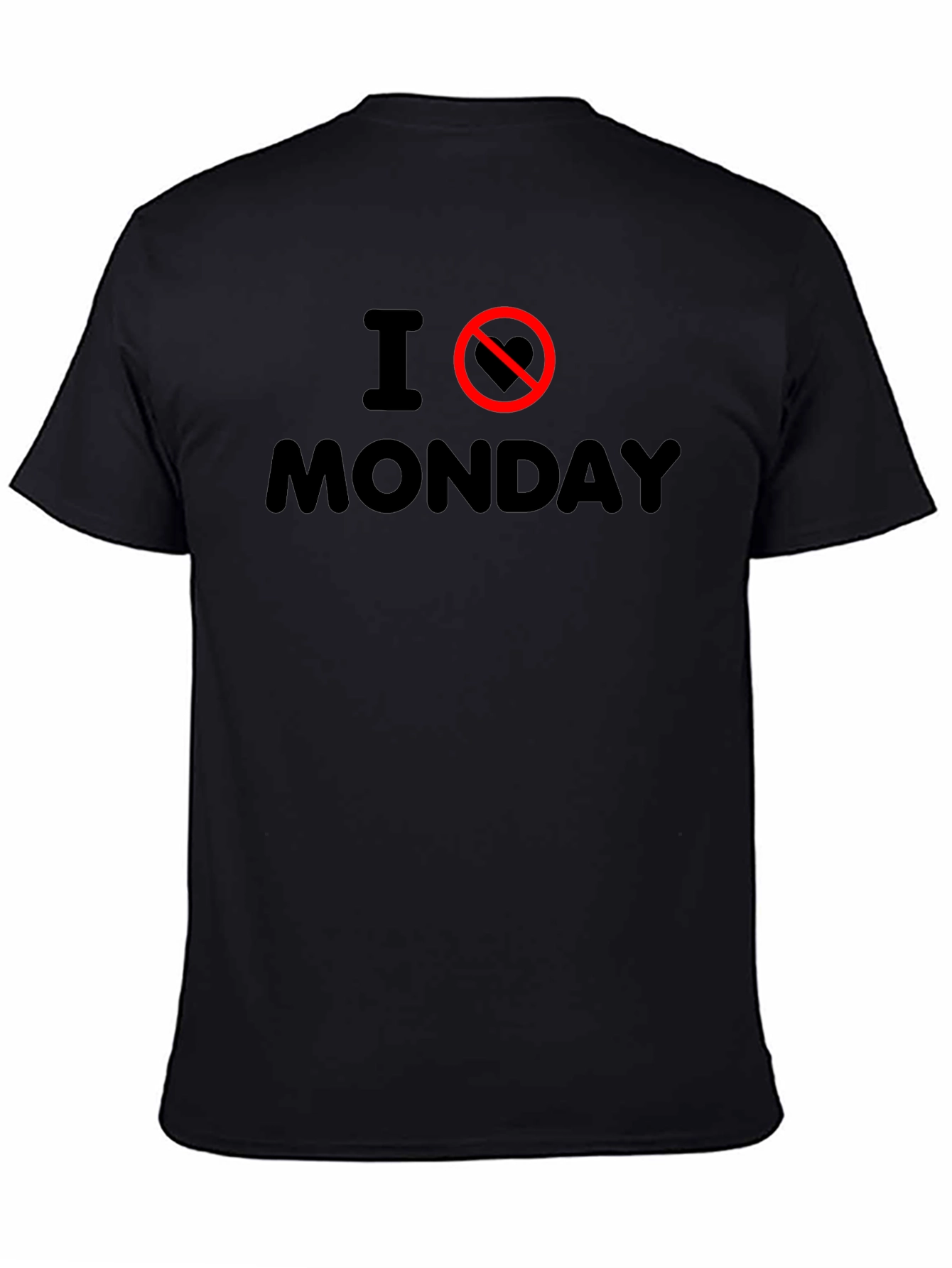 Black I Hate Monday Graphic Tee - Anti-Monday T-Shirt view 4