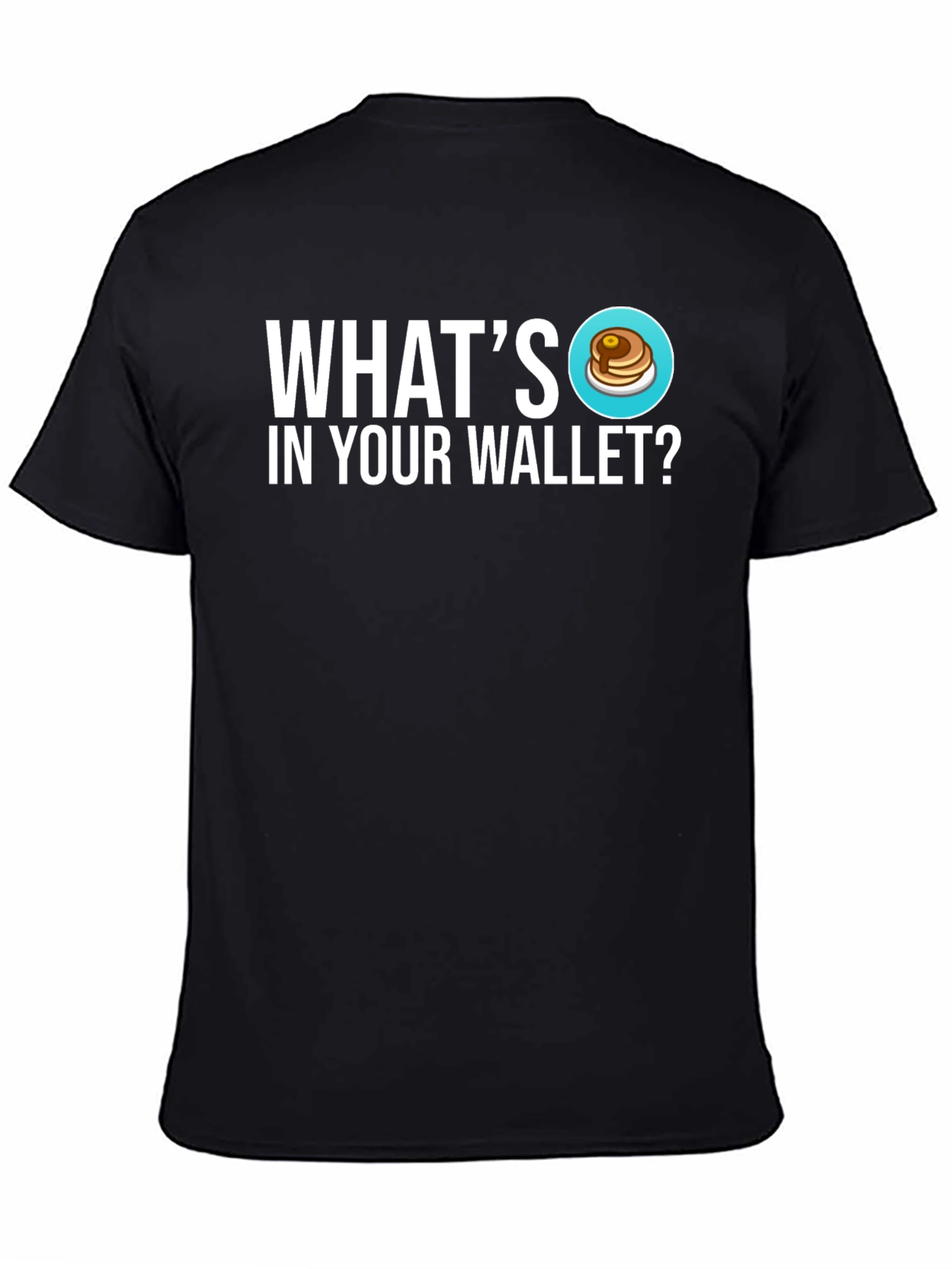 Black Pancake Wallet T-Shirt - What's In Your Wallet Tee view 4