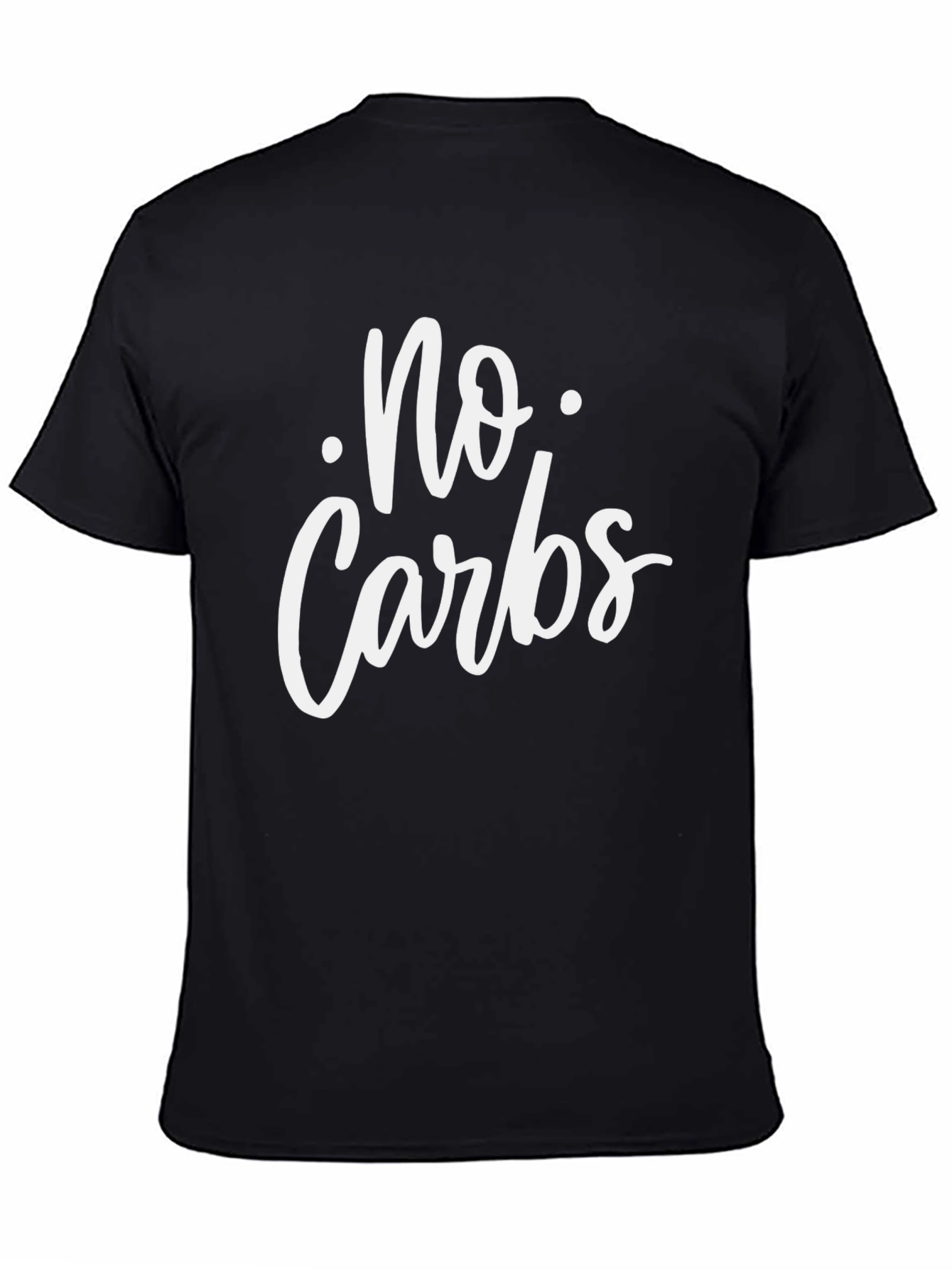 Black No Carbs Black Graphic T-Shirt view 4