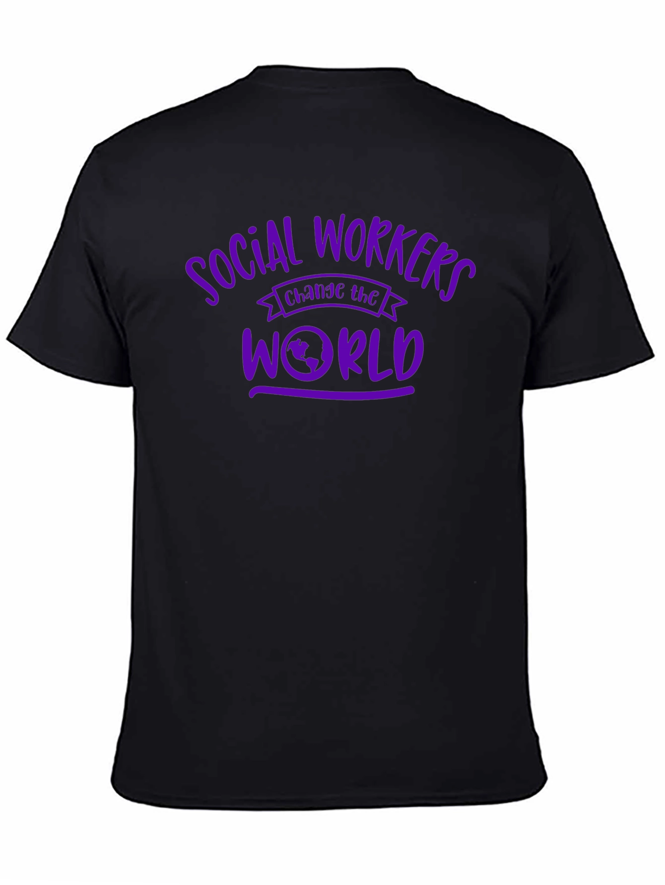 Black Social Workers Change the World T-Shirt - Black view 4