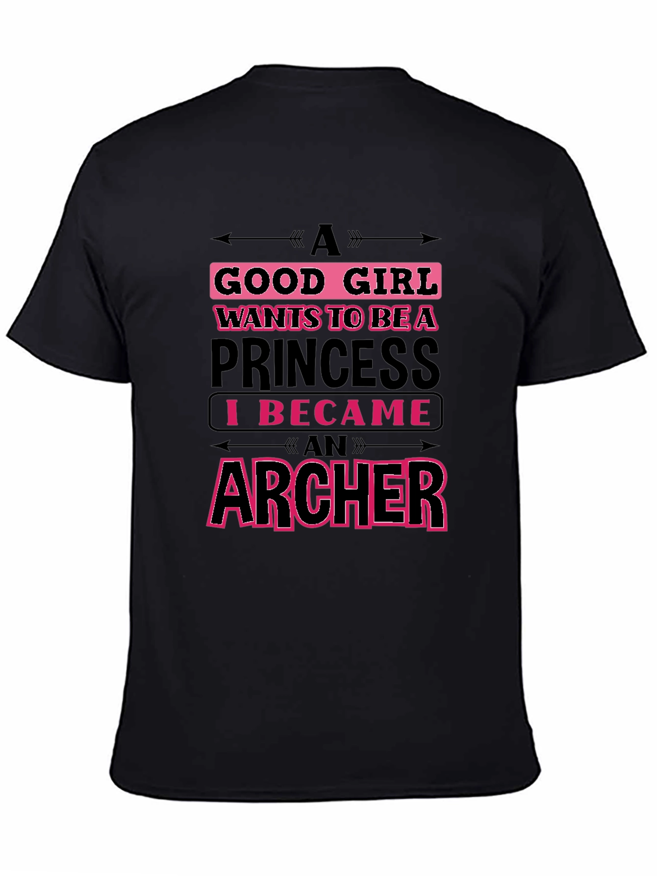 Black Archer Princess Graphic T-Shirt - Funny Women's Tee view 4