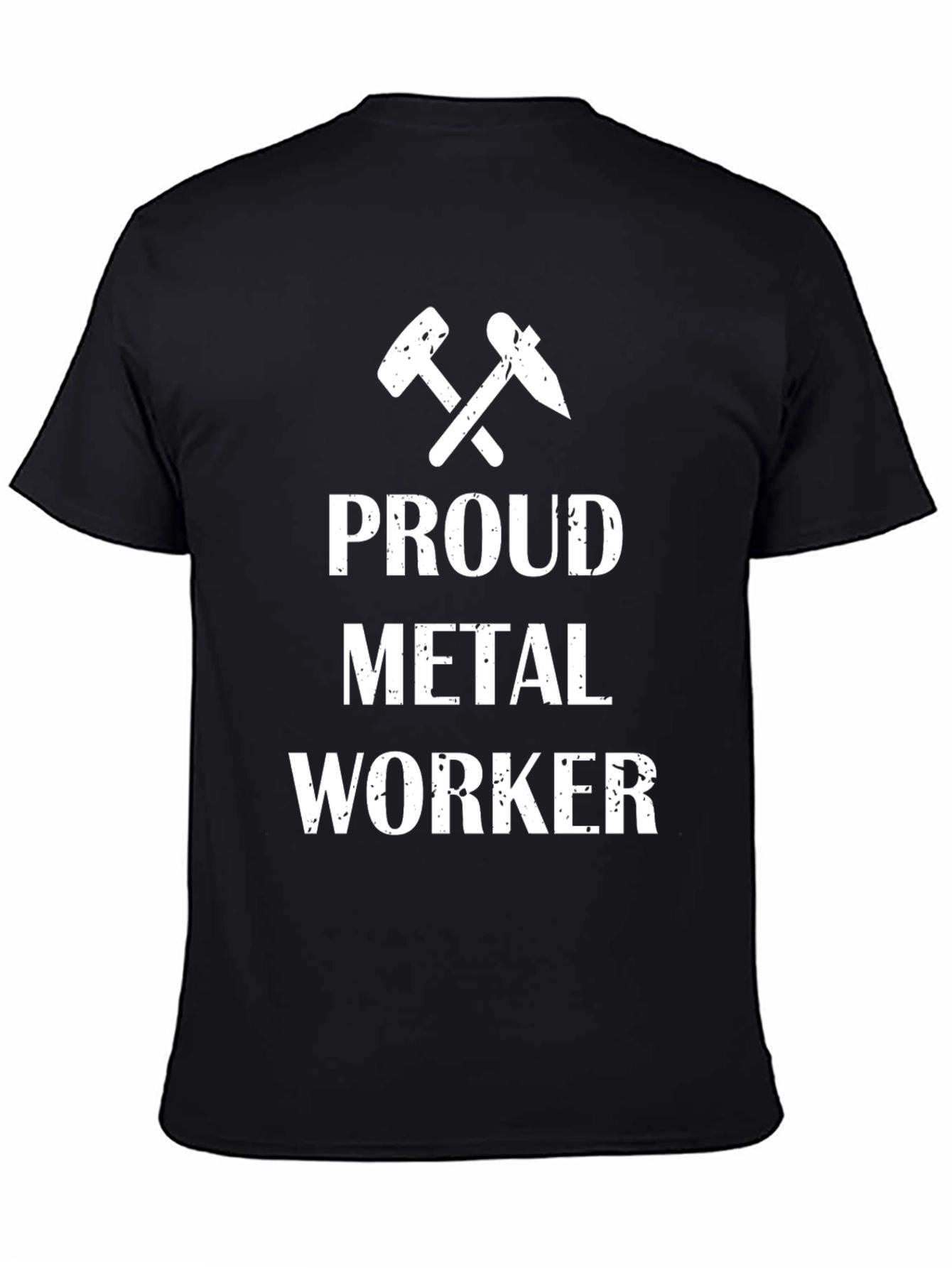 Black Proud Metal Worker Graphic T-Shirt view 4