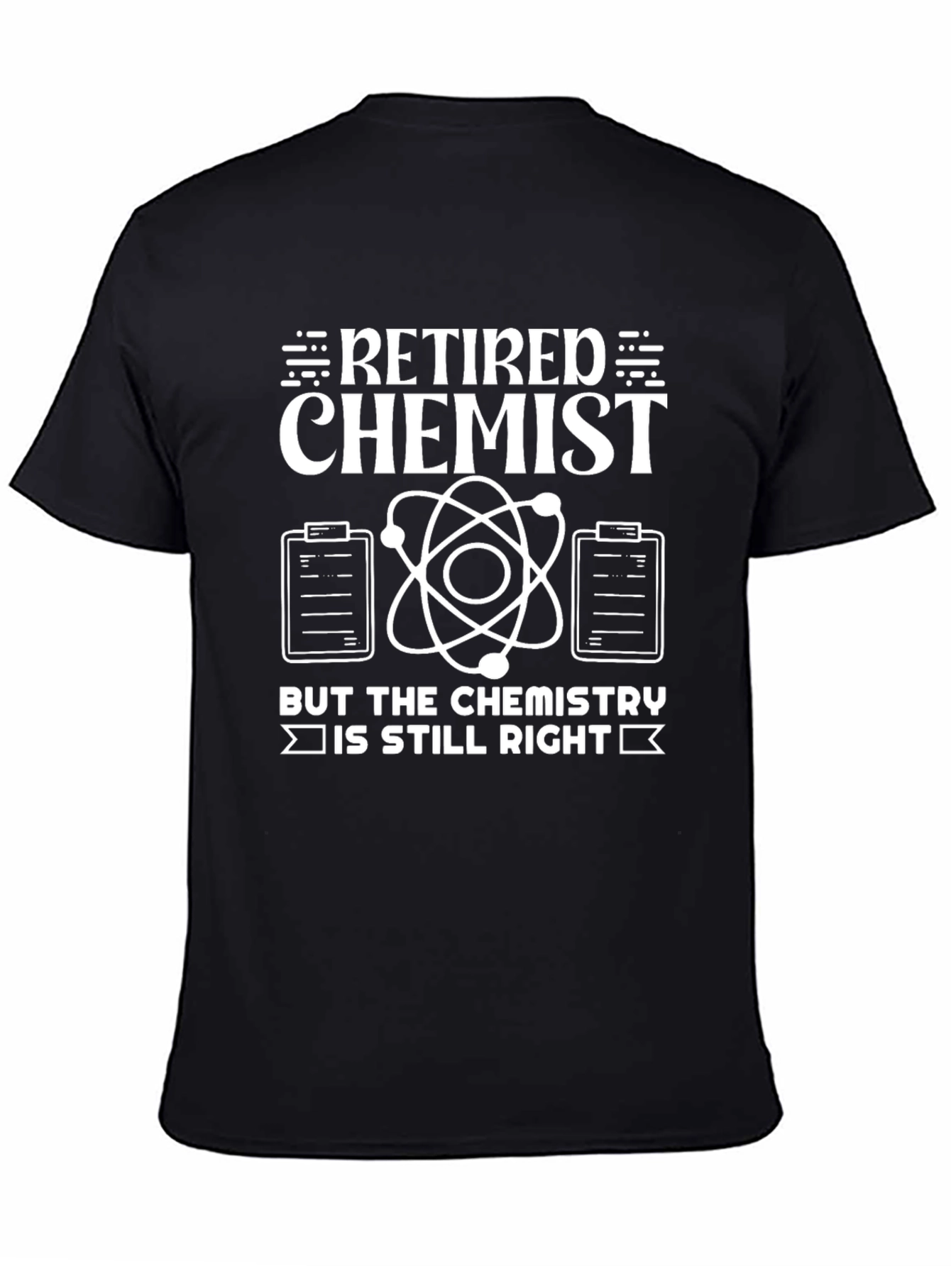 Black Retired Chemist Graphic Tee - Chemistry Humor view 4